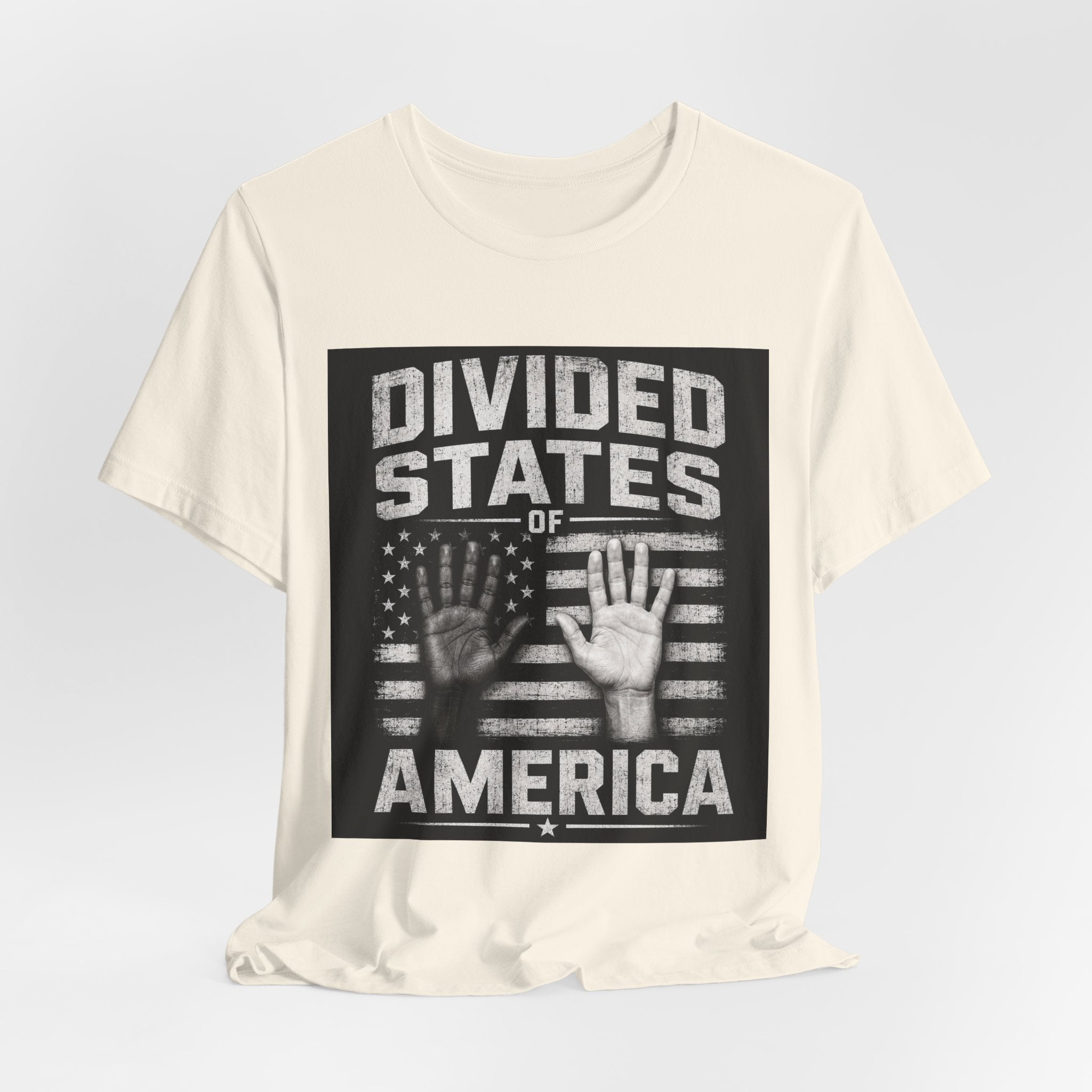T-Shirt — "Divided States of America" Graphic Tee (Patriotic Social Commentary)