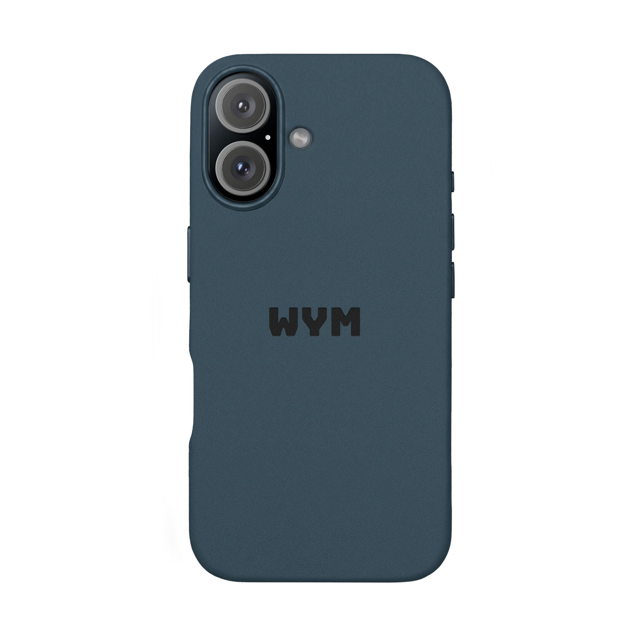 Engraved PU Leather Phone Case – Custom Monogrammed Black Cover