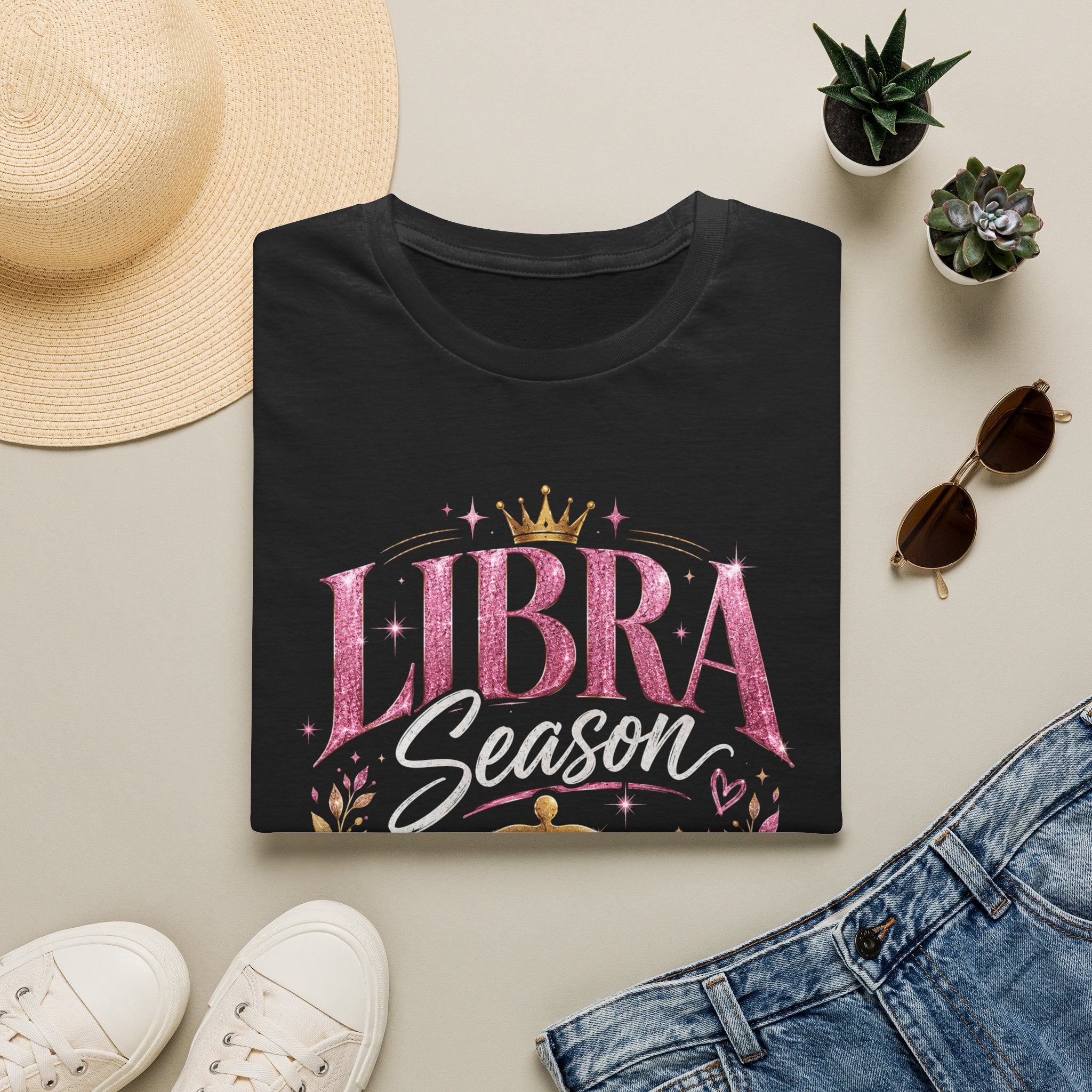 Libra Season Tee — Pink Crown