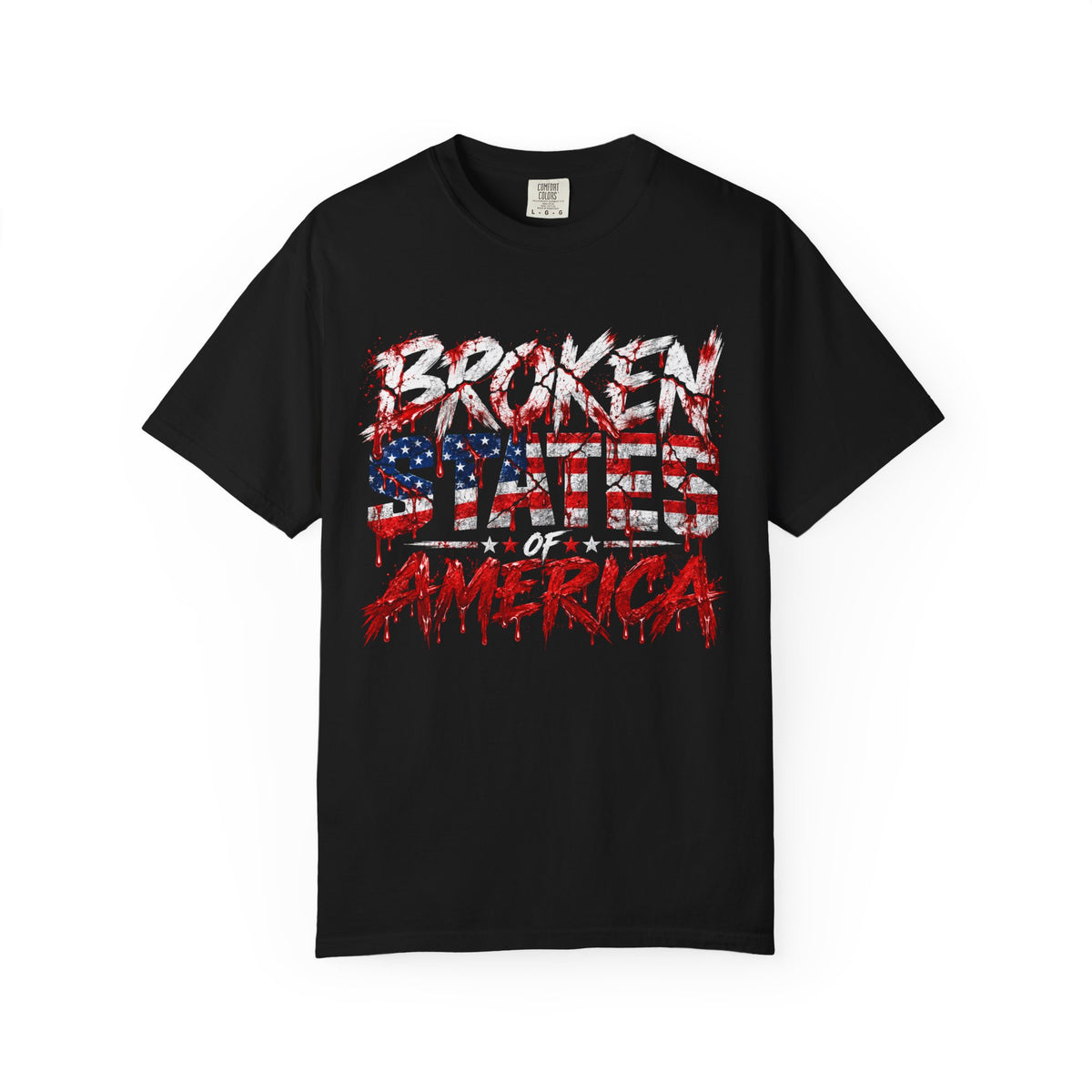 Broken United States of America Graphic T-Shirt