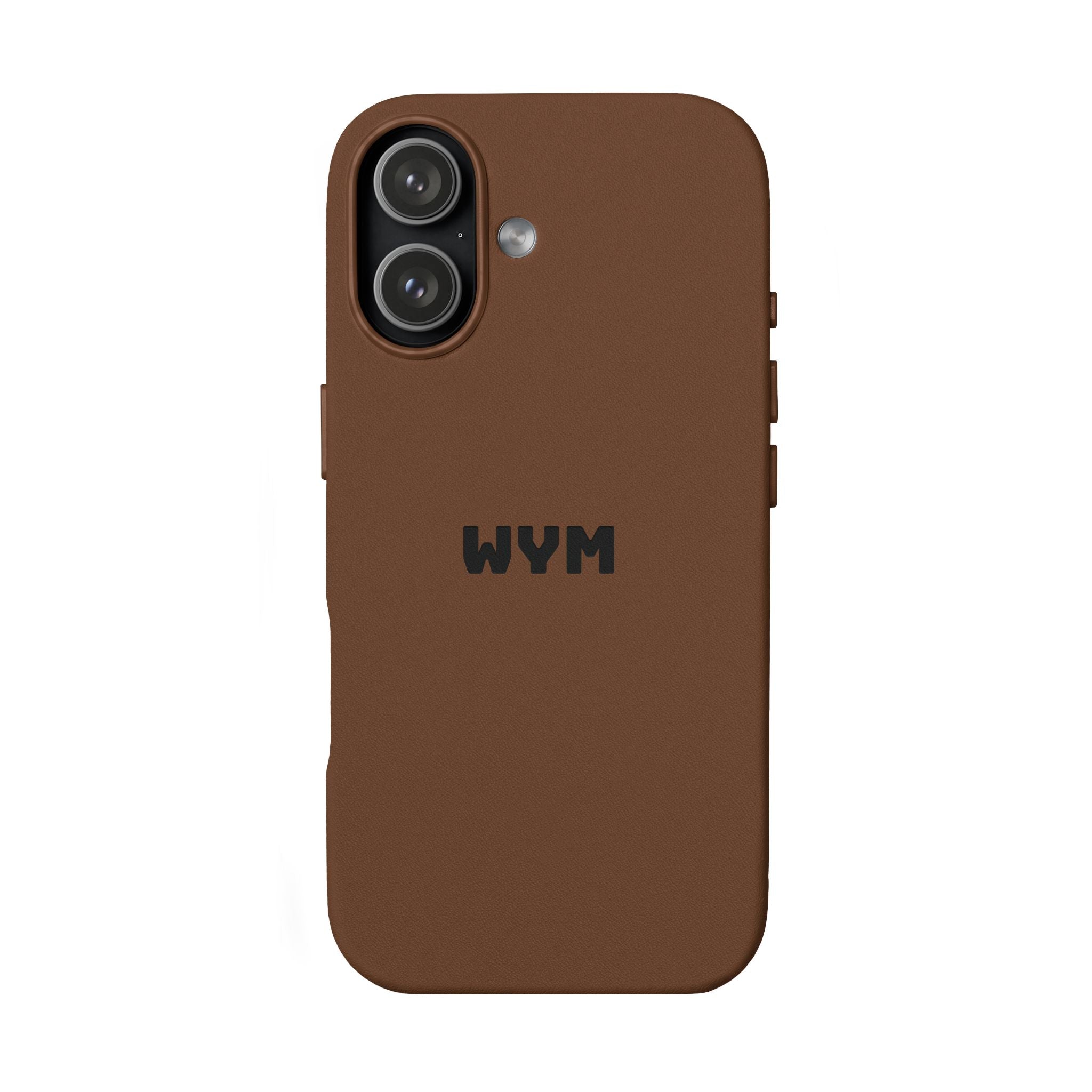 Engraved PU Leather Phone Case – Custom Monogrammed Black Cover