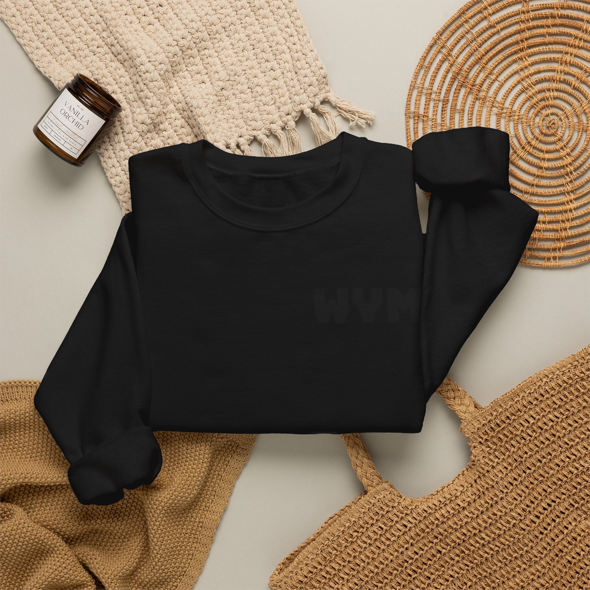 WYM Minimalist Crewneck Sweatshirt — White Casual Pullover