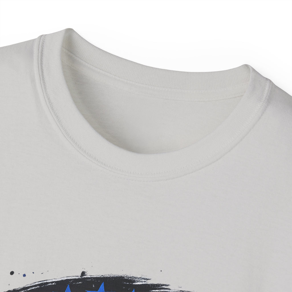 Blue Midterms Tee — Flag Brushstroke Graphic