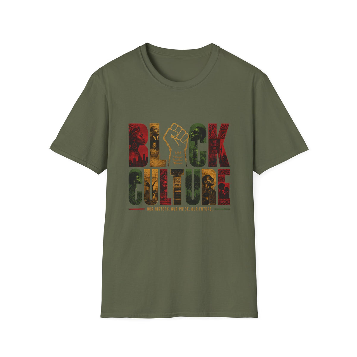 Black History Month Fist Tee — Unity, Pride & Heritage Graphic, Lightweight OEKO-TEX® Cotton