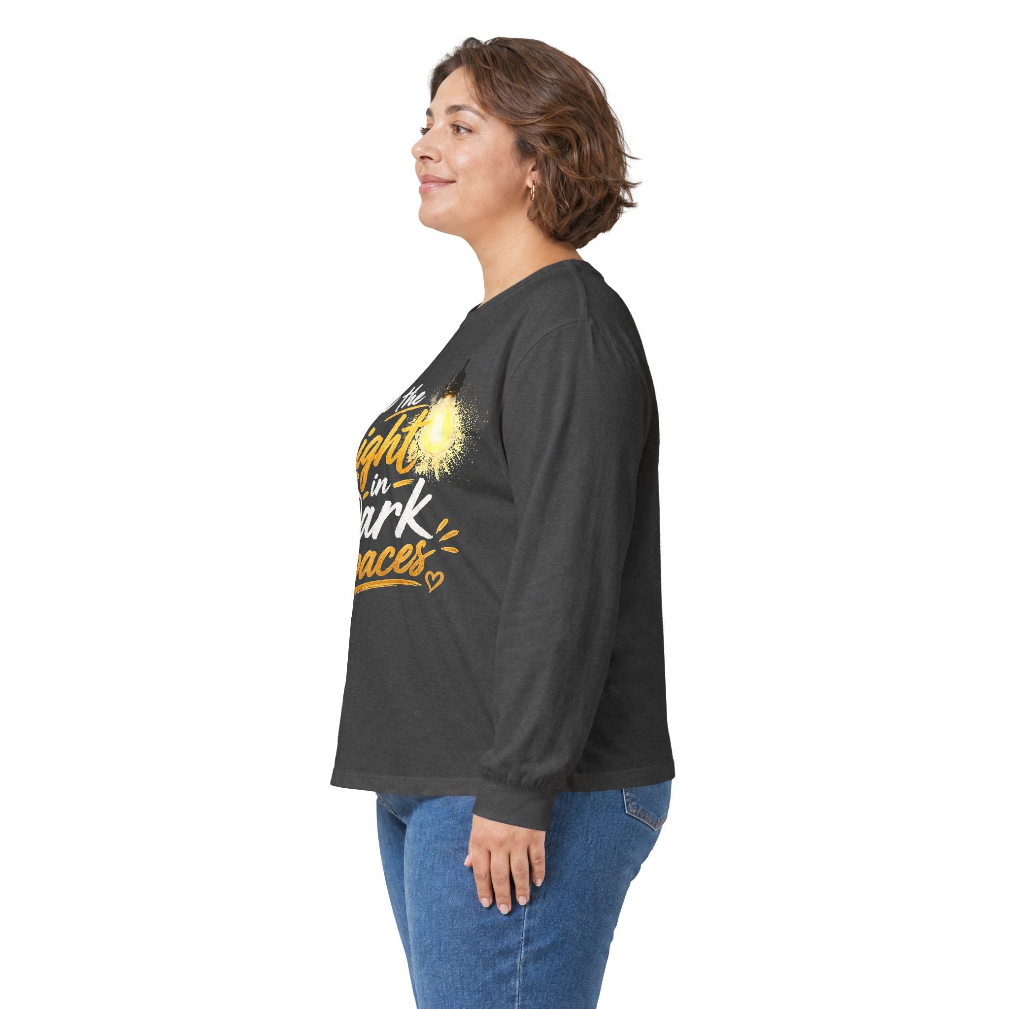 Wear Your Moment Unisex Inspirational Long Sleeve T-Shirt – Be the Light in Dark Spaces, Sizes S–4XL