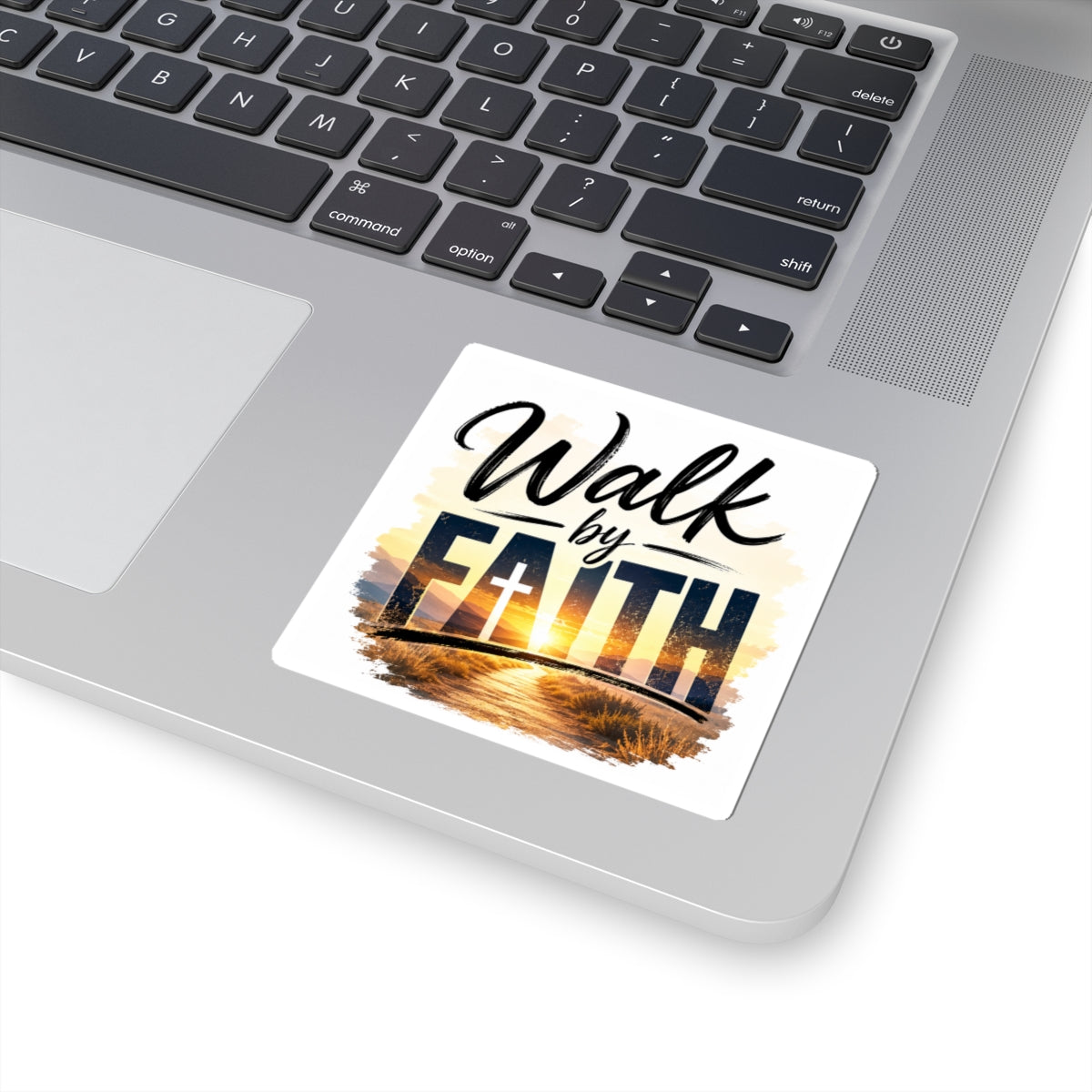 Faith Sticker — "Walk by Faith" Inspirational Christian Vinyl Sticker