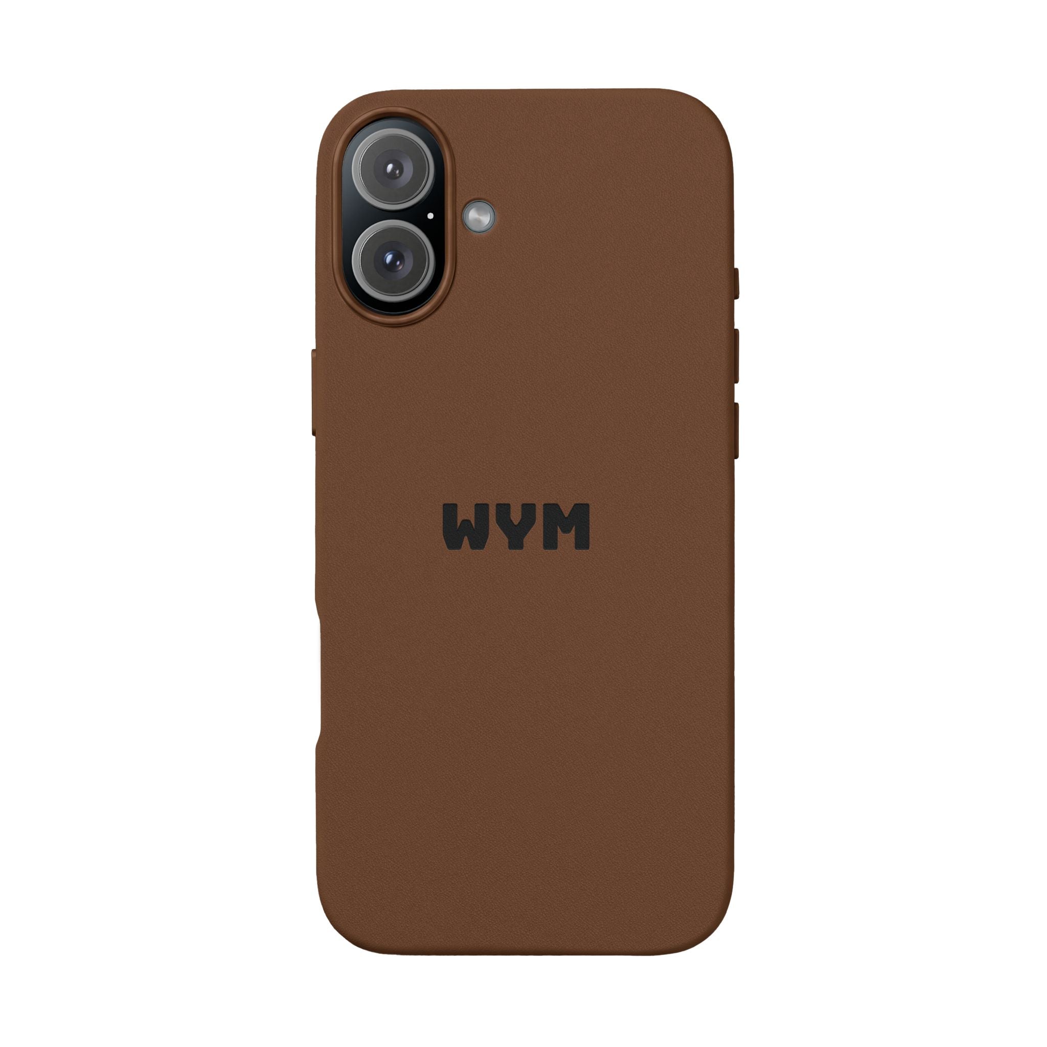 Engraved PU Leather Phone Case – Custom Monogrammed Black Cover