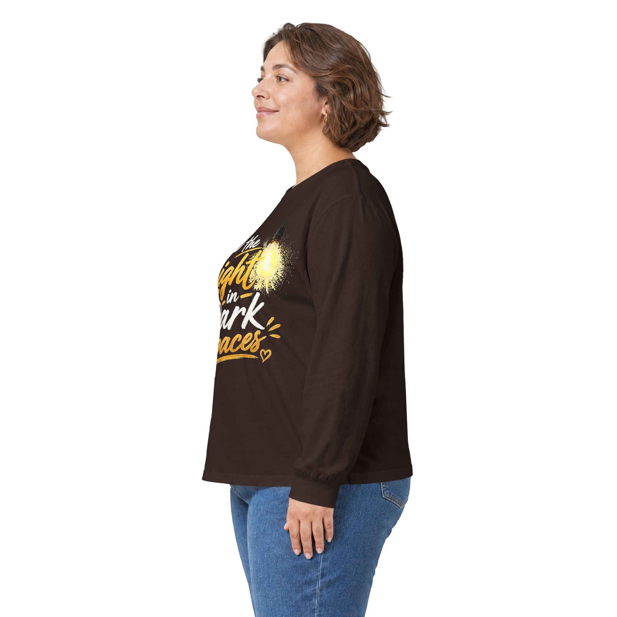 Wear Your Moment Unisex Inspirational Long Sleeve T-Shirt – Be the Light in Dark Spaces, Sizes S–4XL
