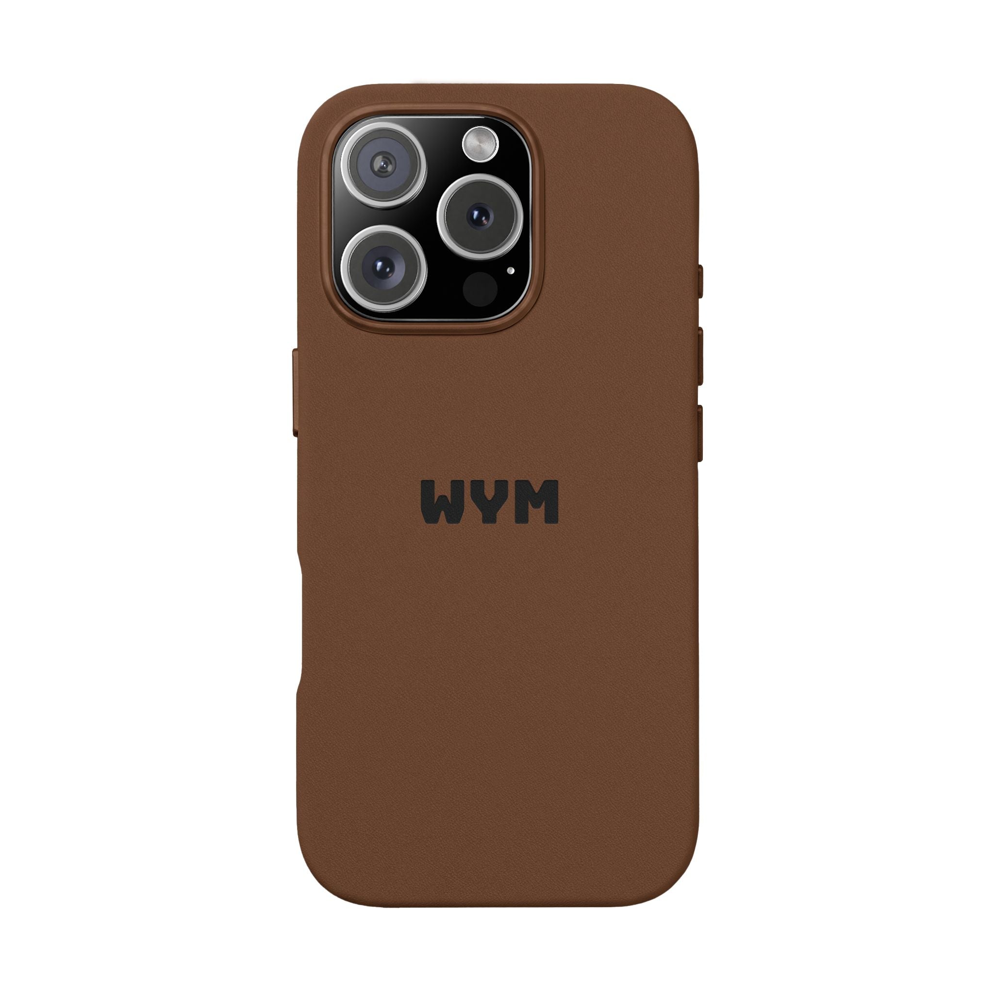 Engraved PU Leather Phone Case – Custom Monogrammed Black Cover