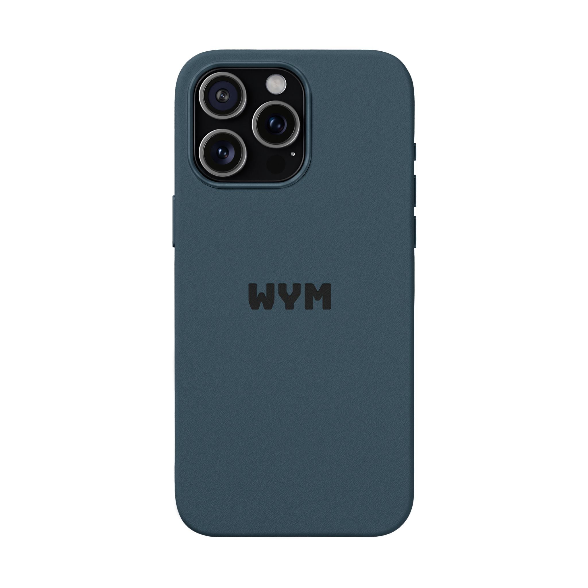 Engraved PU Leather Phone Case – Custom Monogrammed Black Cover