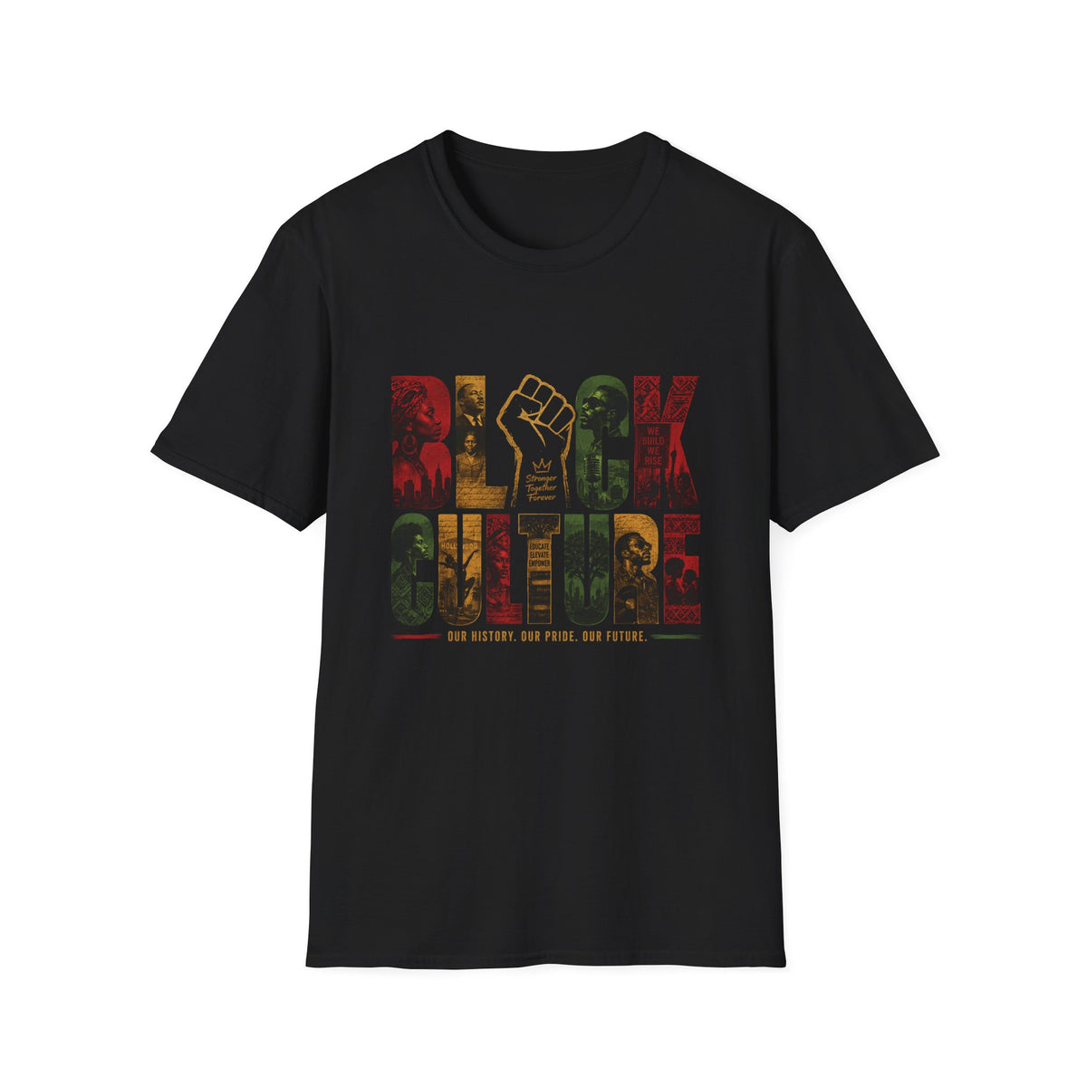 Black History Month Fist Tee — Unity, Pride & Heritage Graphic, Lightweight OEKO-TEX® Cotton