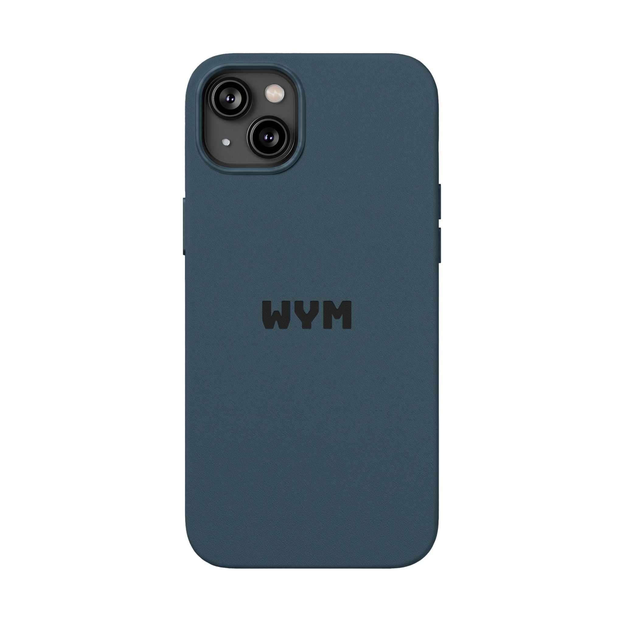 Engraved PU Leather Phone Case – Custom Monogrammed Black Cover