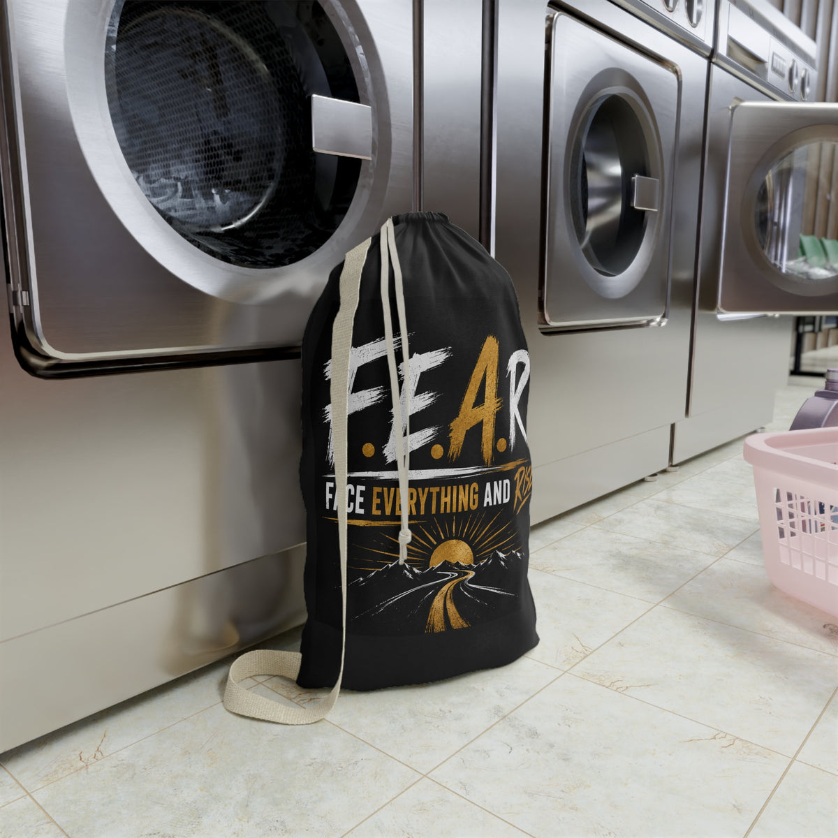 F.E.A.R. "Face Everything and Rise" Inspirational Laundry Bag