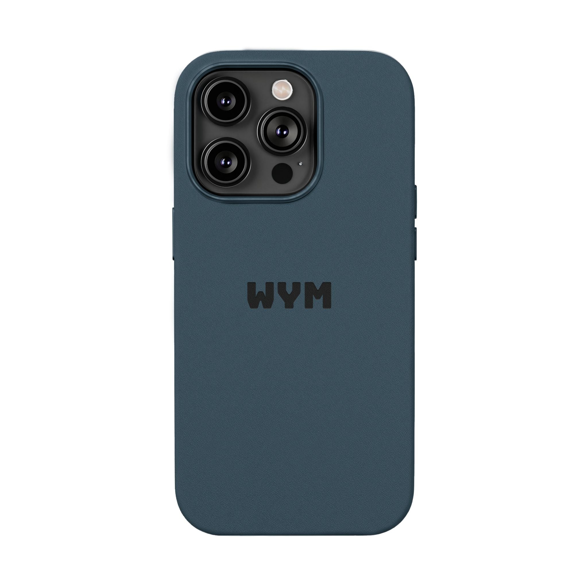 Engraved PU Leather Phone Case – Custom Monogrammed Black Cover