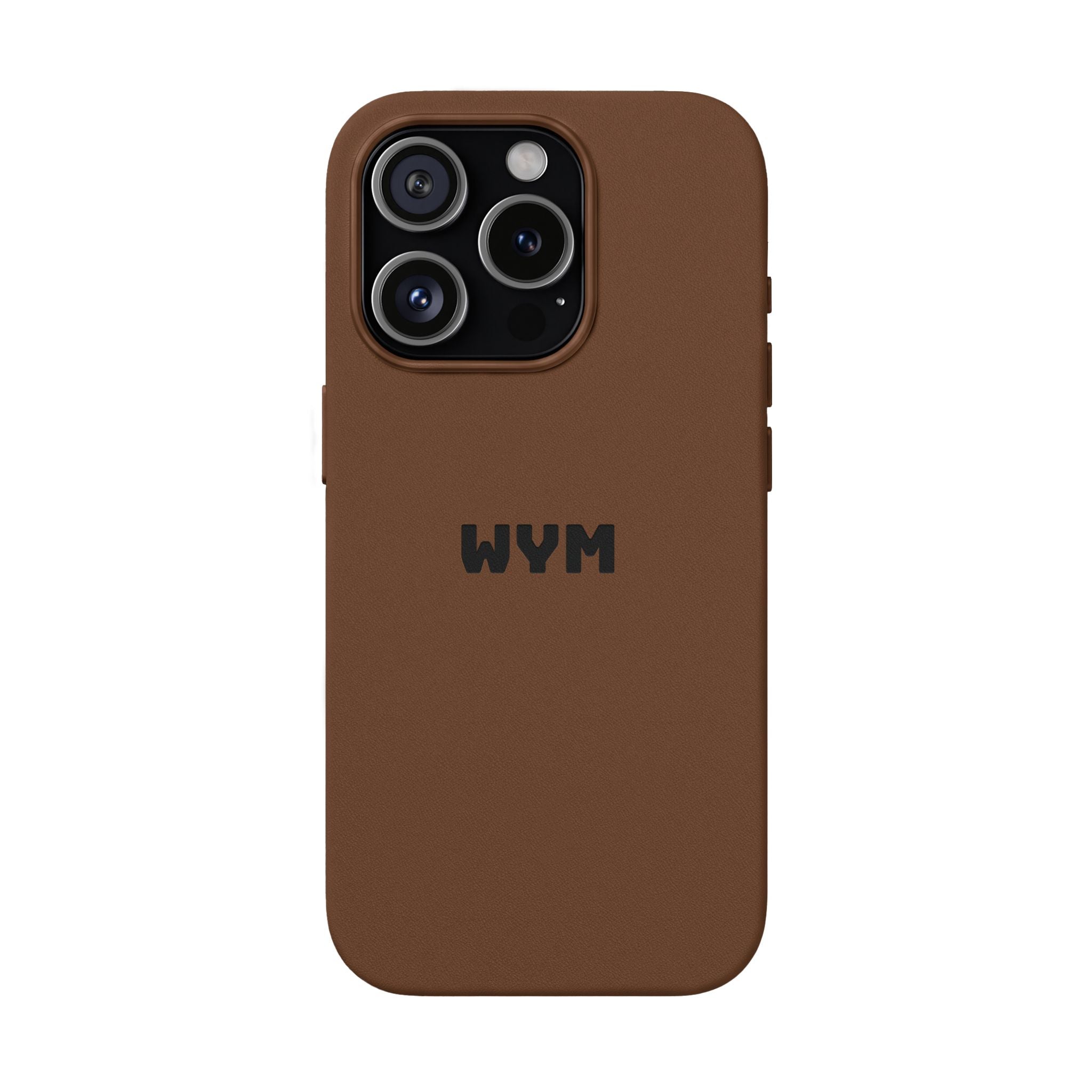 Engraved PU Leather Phone Case – Custom Monogrammed Black Cover