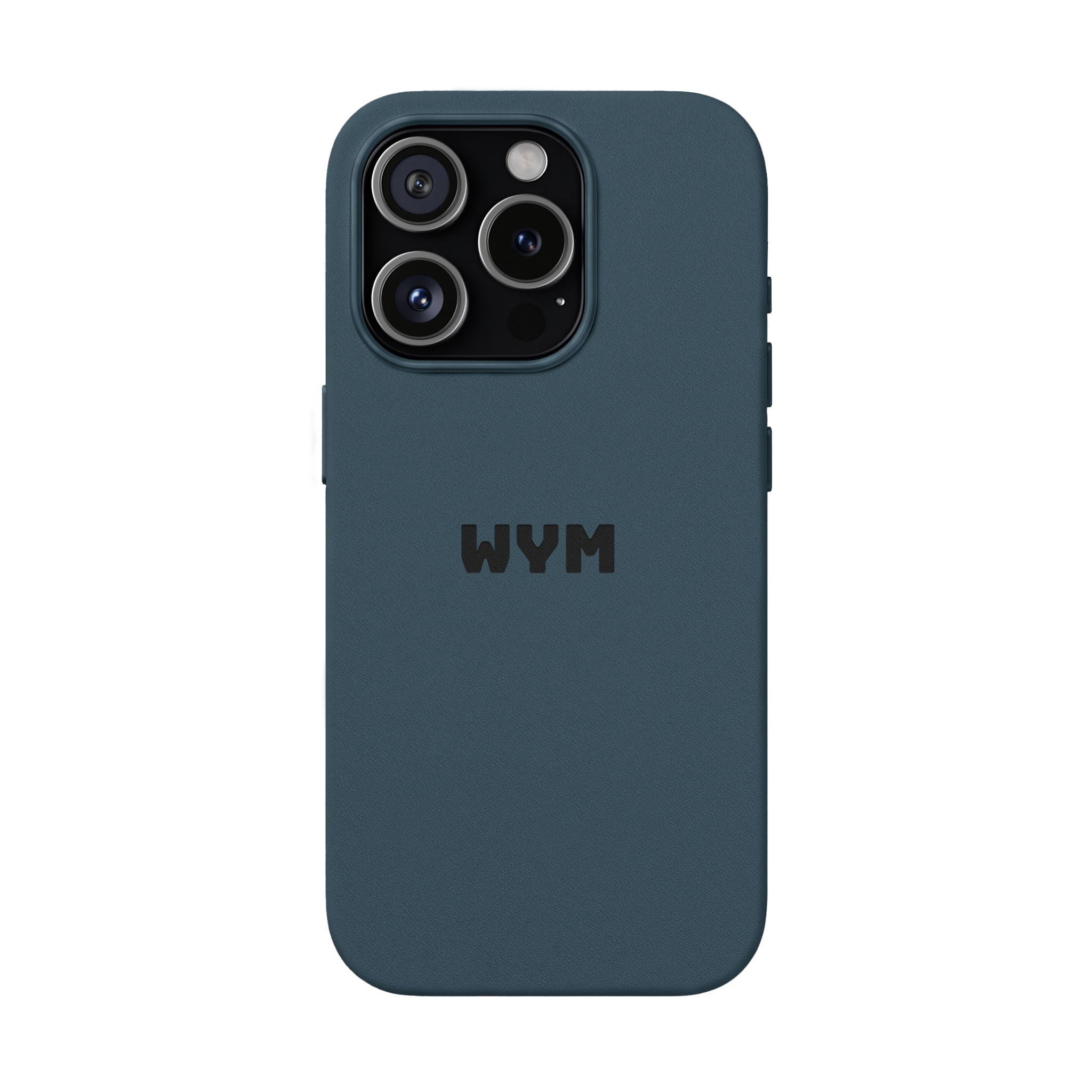 Engraved PU Leather Phone Case – Custom Monogrammed Black Cover