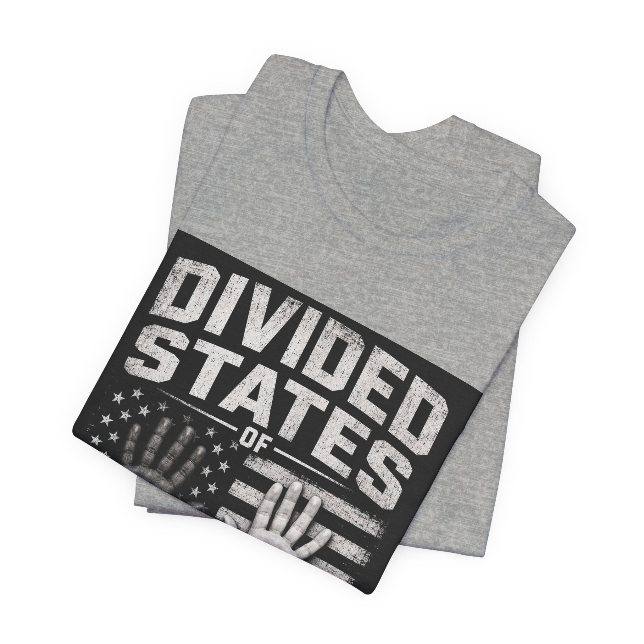 T-Shirt — "Divided States of America" Graphic Tee (Patriotic Social Commentary)