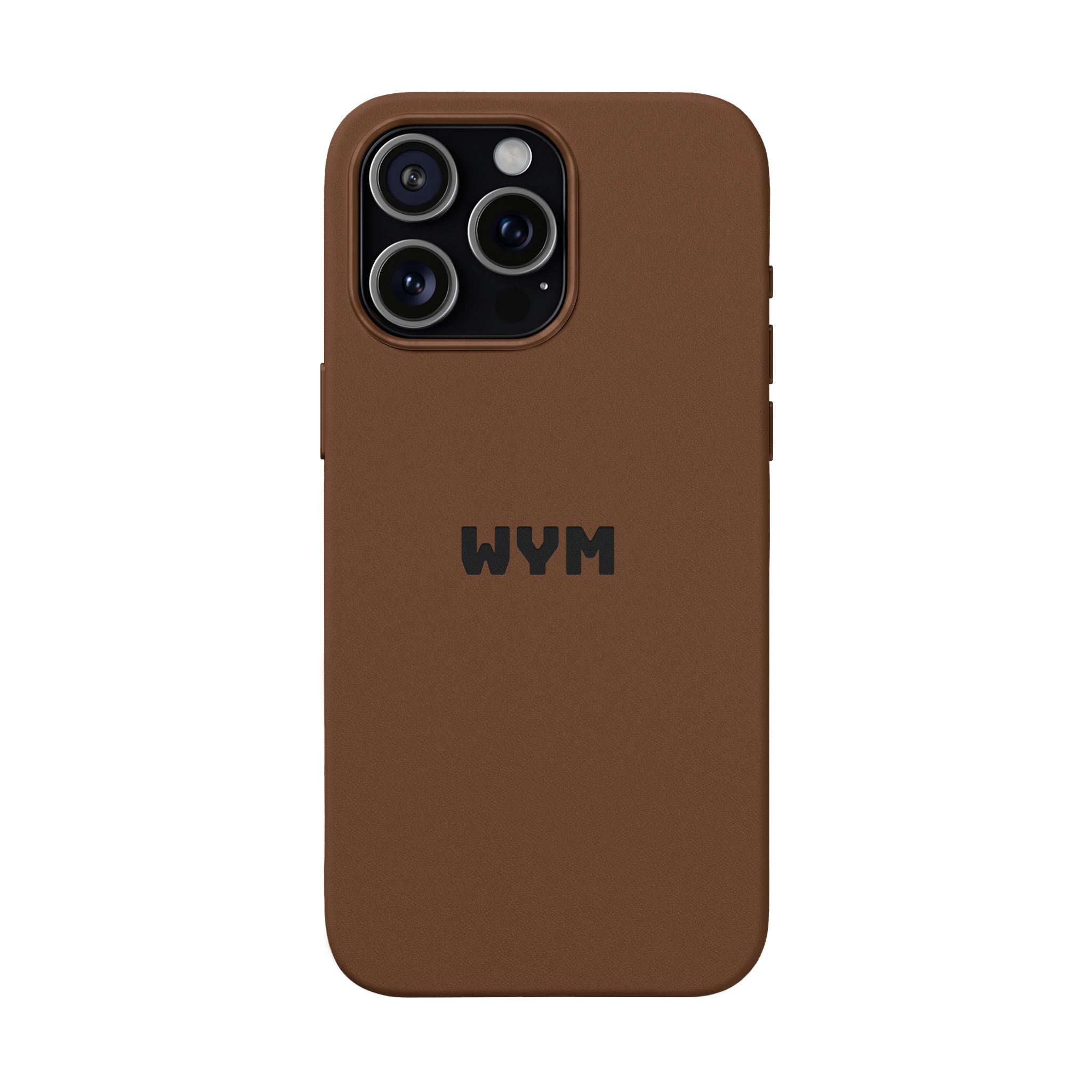 Engraved PU Leather Phone Case – Custom Monogrammed Black Cover