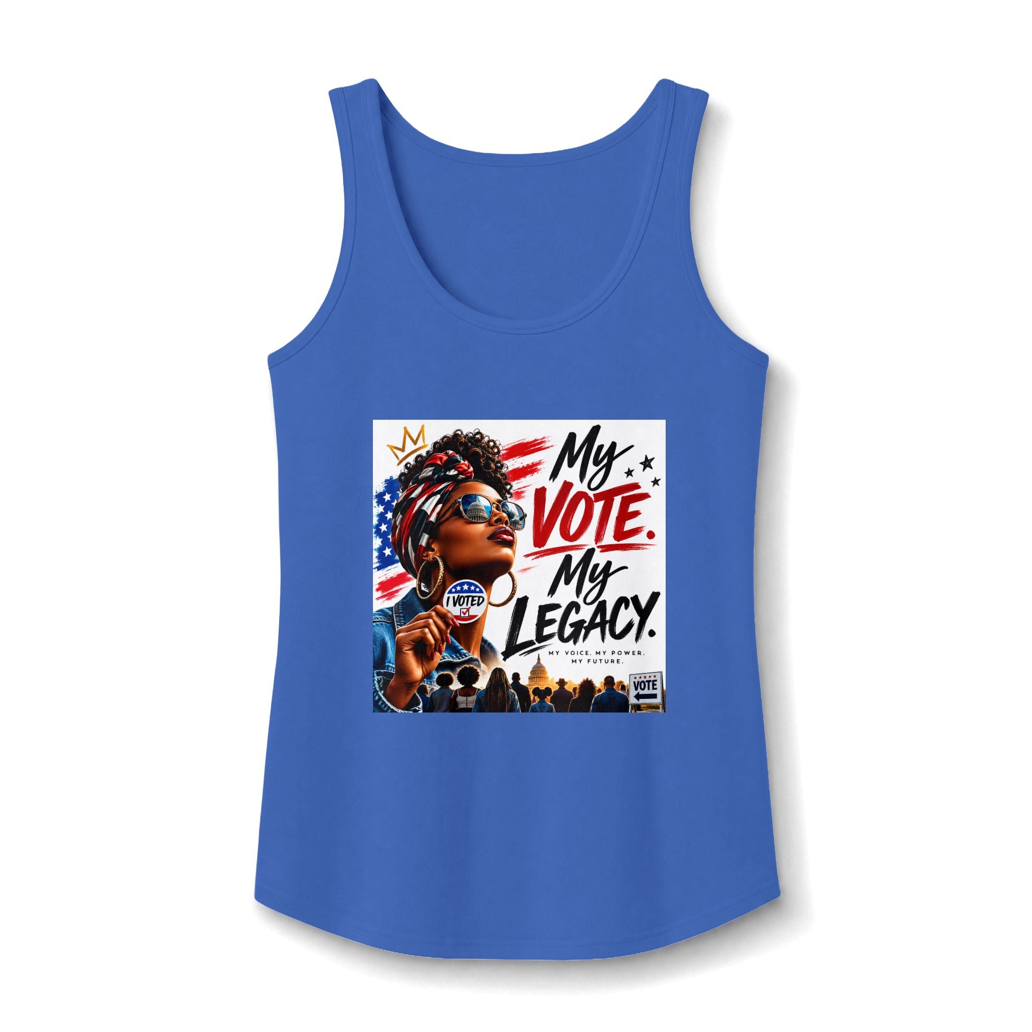 My Vote, My Legacy Tank Top — Patriotic Black Voter Empowerment Tee