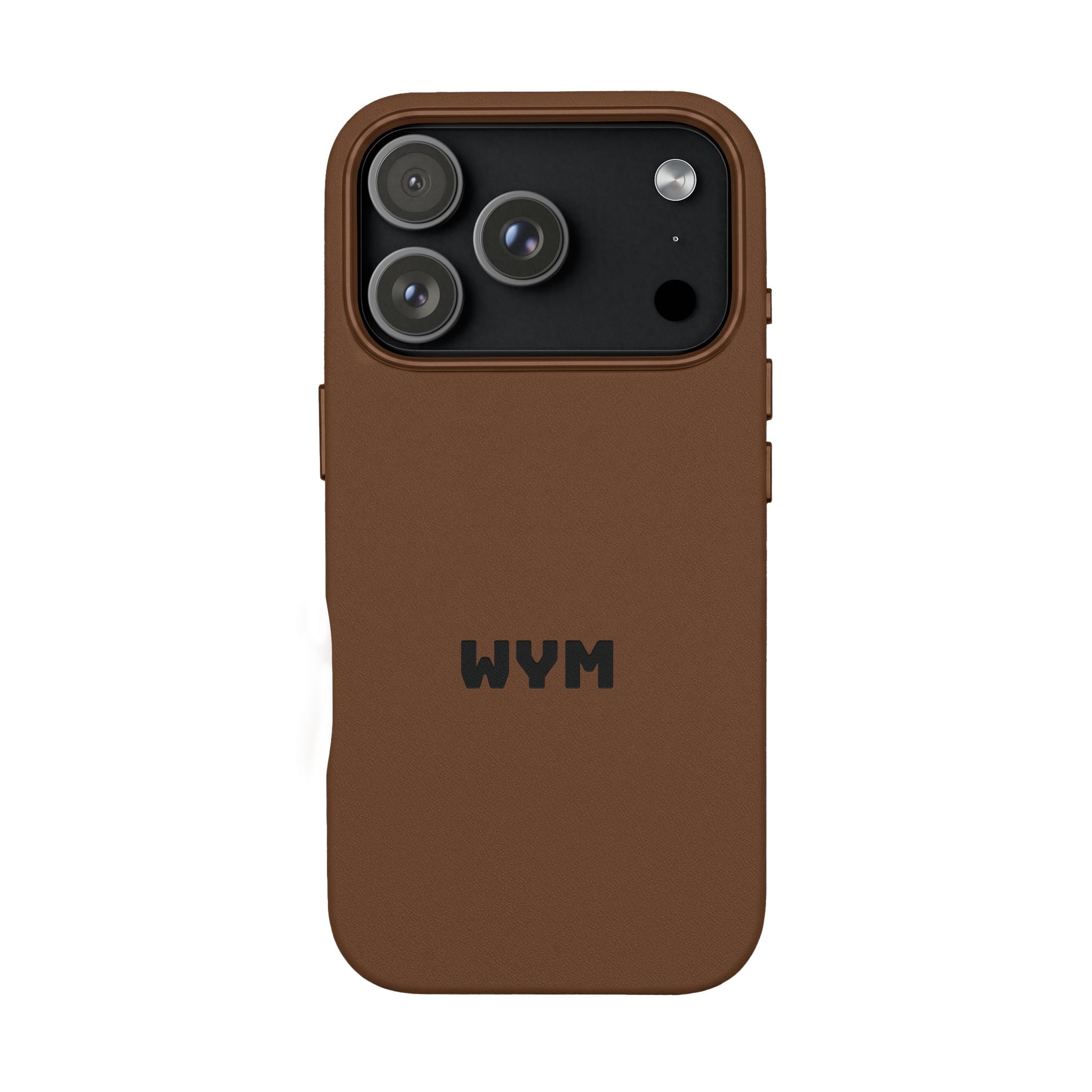 Engraved PU Leather Phone Case – Custom Monogrammed Black Cover