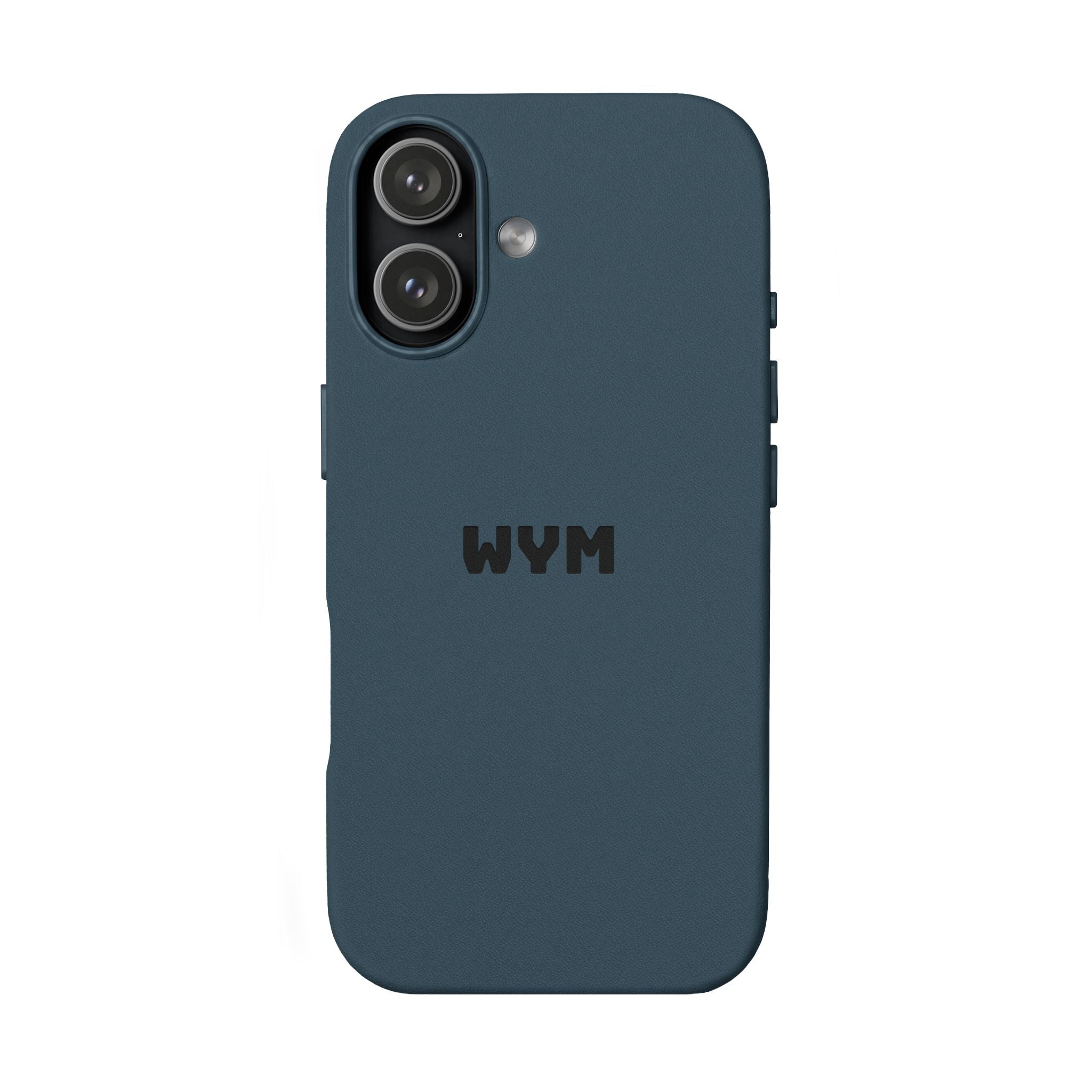 Engraved PU Leather Phone Case – Custom Monogrammed Black Cover