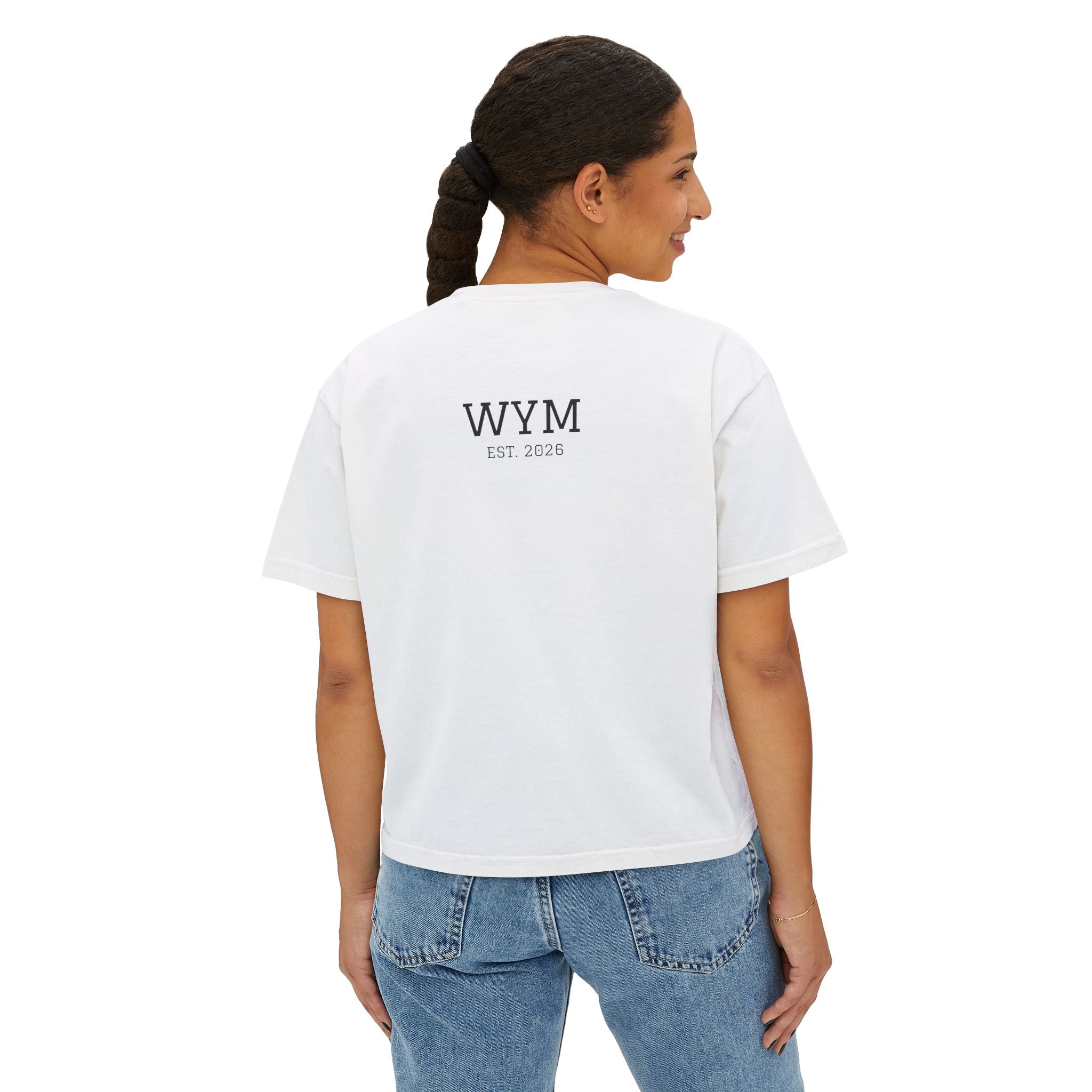 Walk by Faith Women's Boxy Tee — Inspirational Christian Shirt with Sunset Design
