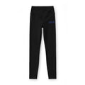 Women’s Luxe Leggings — Black High-Waist V-Cut Activewear with Small Blue 'WVM' Logo