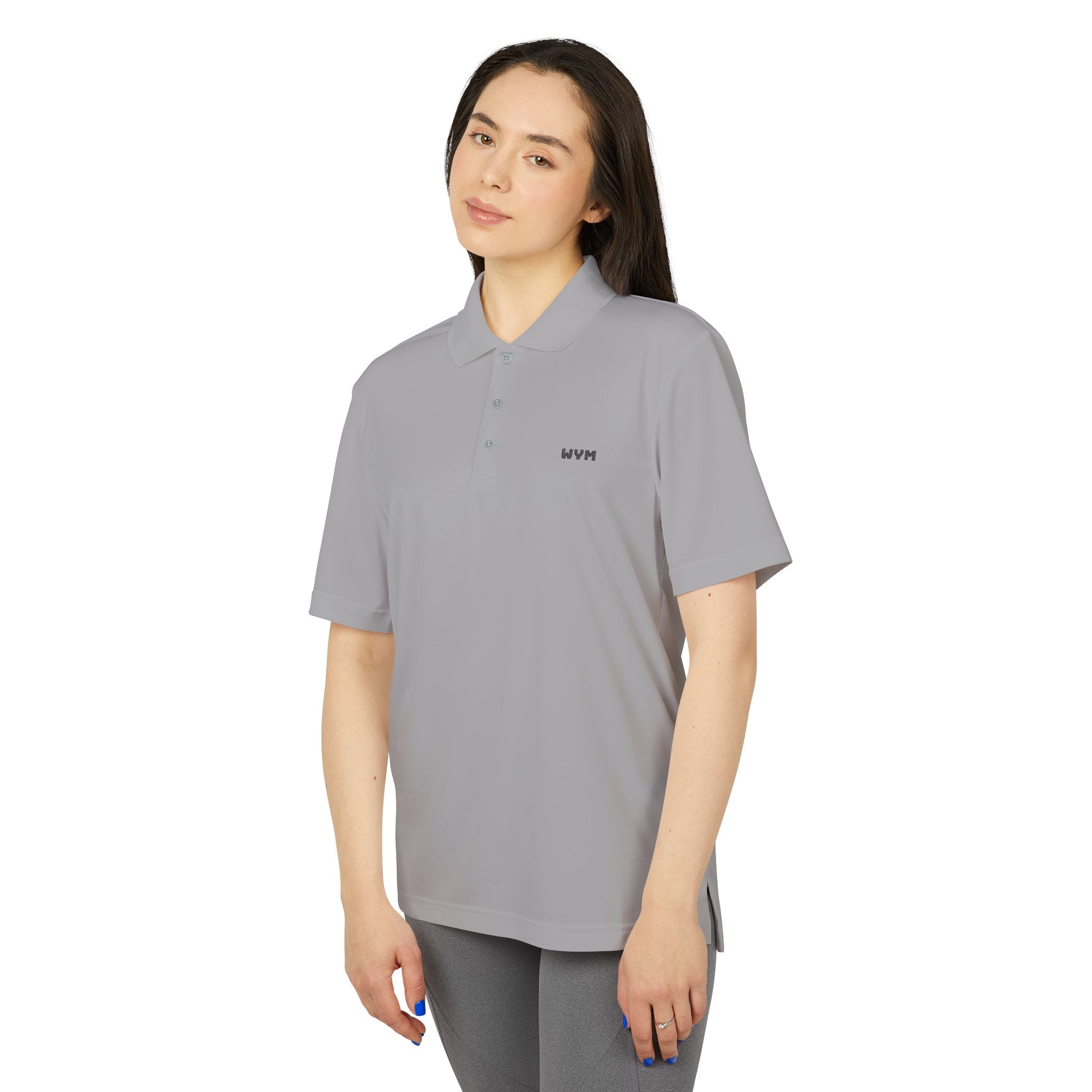 WVM Minimalist Performance Polo — White Athletic Golf Shirt