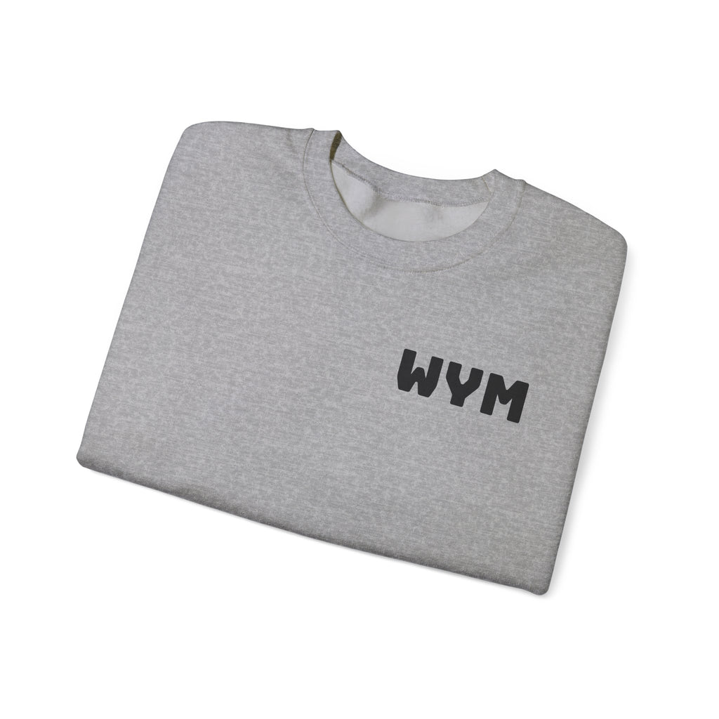 WYM Minimalist Crewneck Sweatshirt — White Casual Pullover
