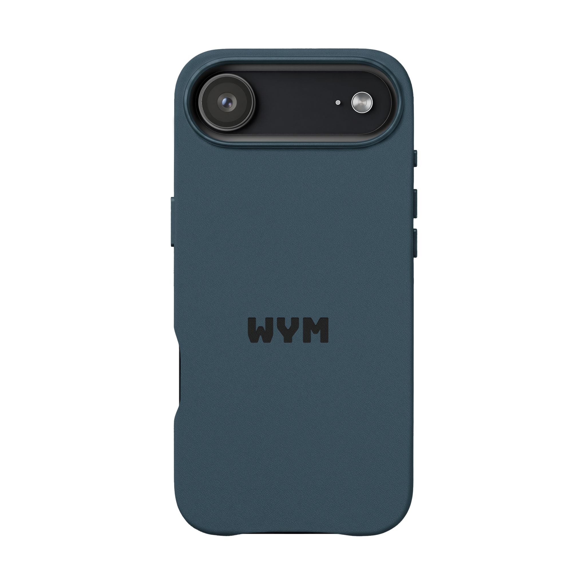 Engraved PU Leather Phone Case – Custom Monogrammed Black Cover