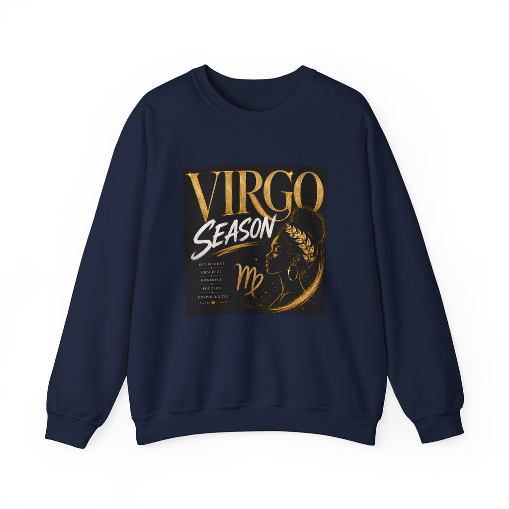 Virgo Season Crewneck Sweatshirt — Zodiac Virgo Graphic Pullover