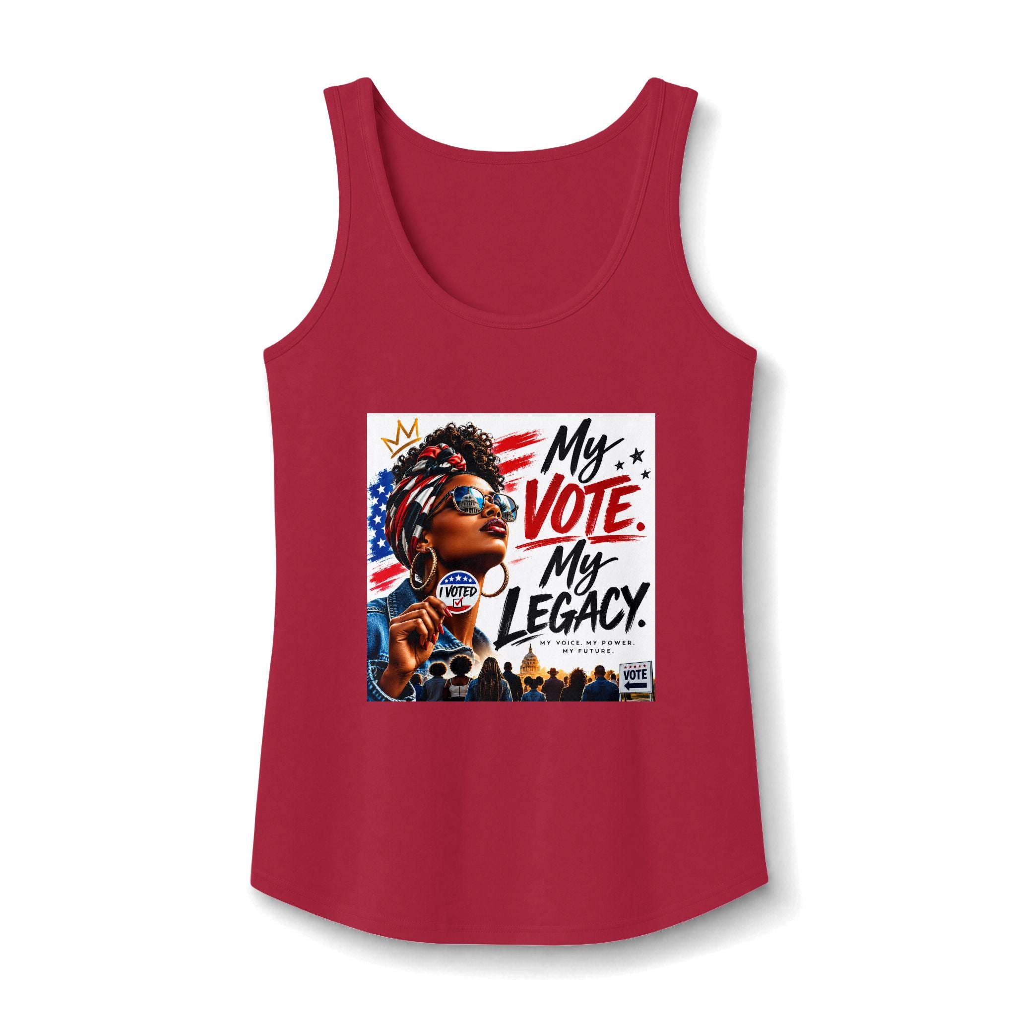 My Vote, My Legacy Tank Top — Patriotic Black Voter Empowerment Tee