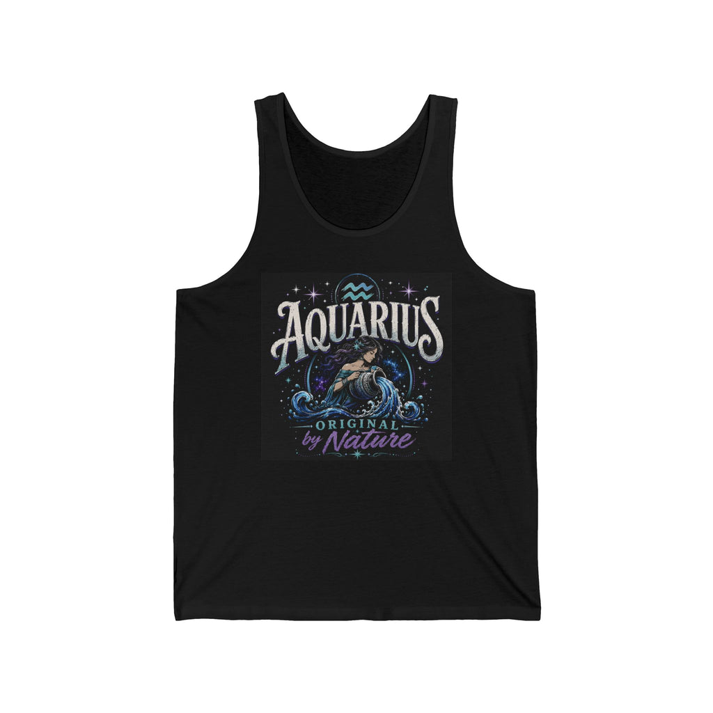 Aquarius Zodiac Tank - Originality by Nature Astrology Graphic Tank Top