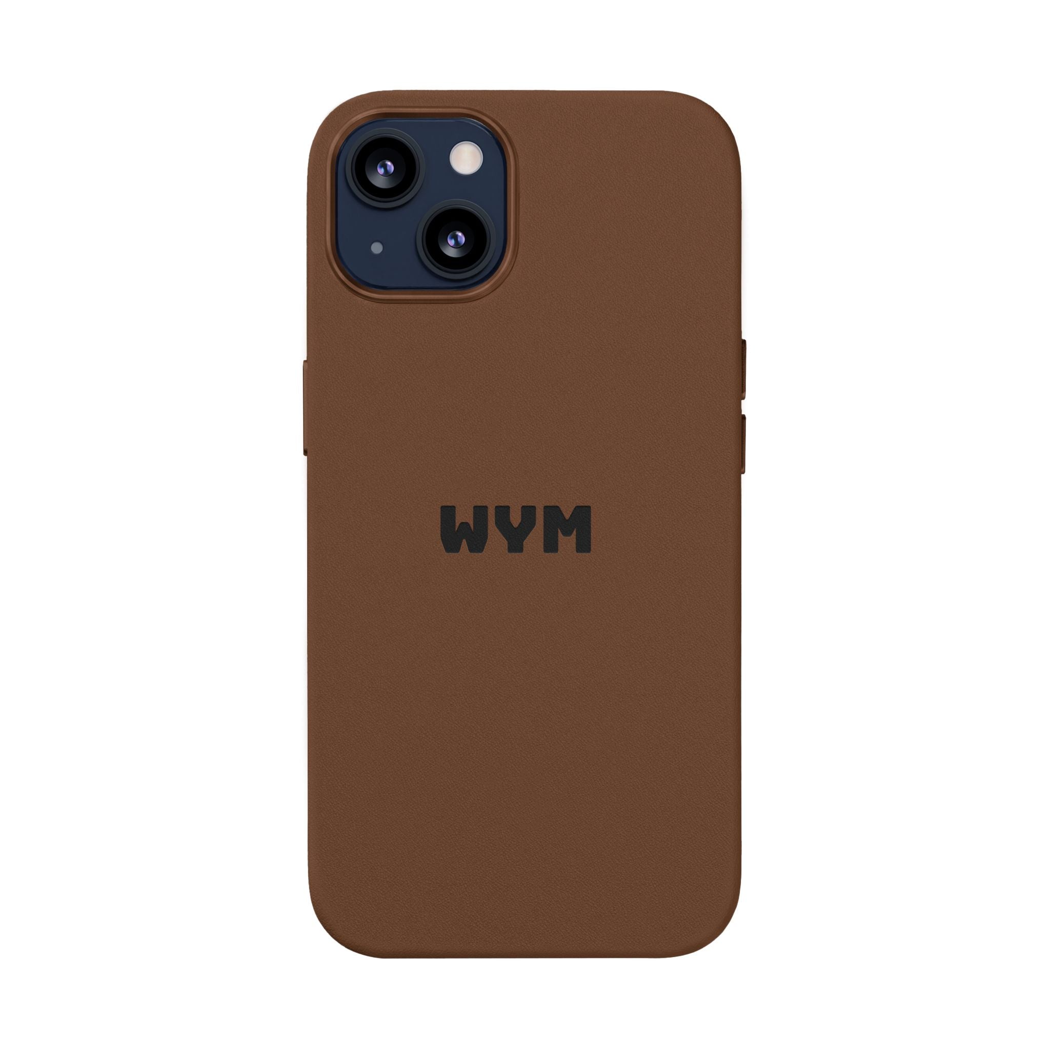 Engraved PU Leather Phone Case – Custom Monogrammed Black Cover
