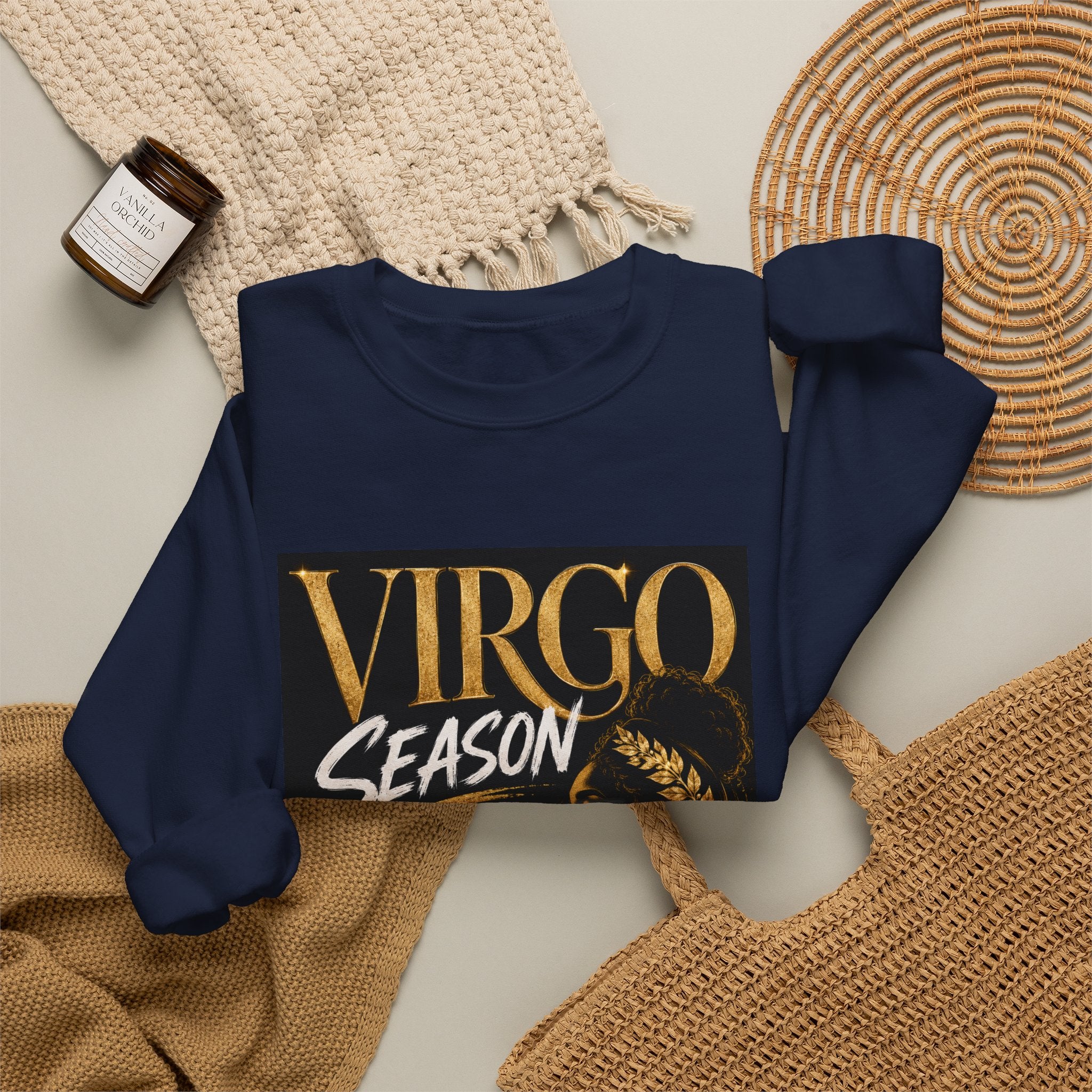 Virgo Season Crewneck Sweatshirt — Zodiac Virgo Graphic Pullover