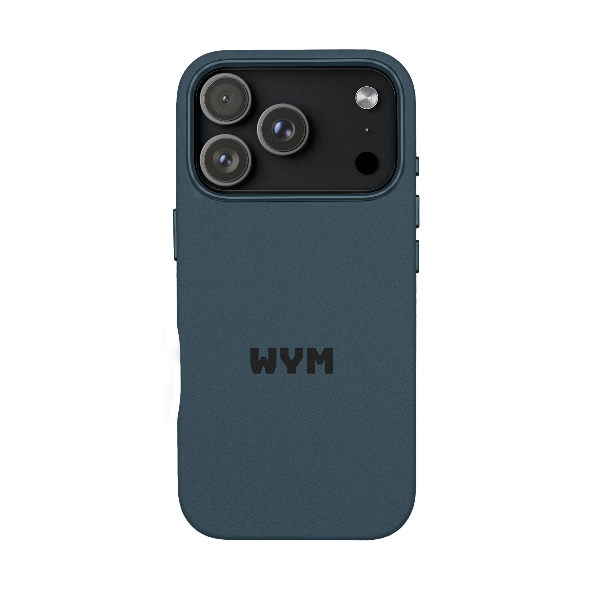 Engraved PU Leather Phone Case – Custom Monogrammed Black Cover