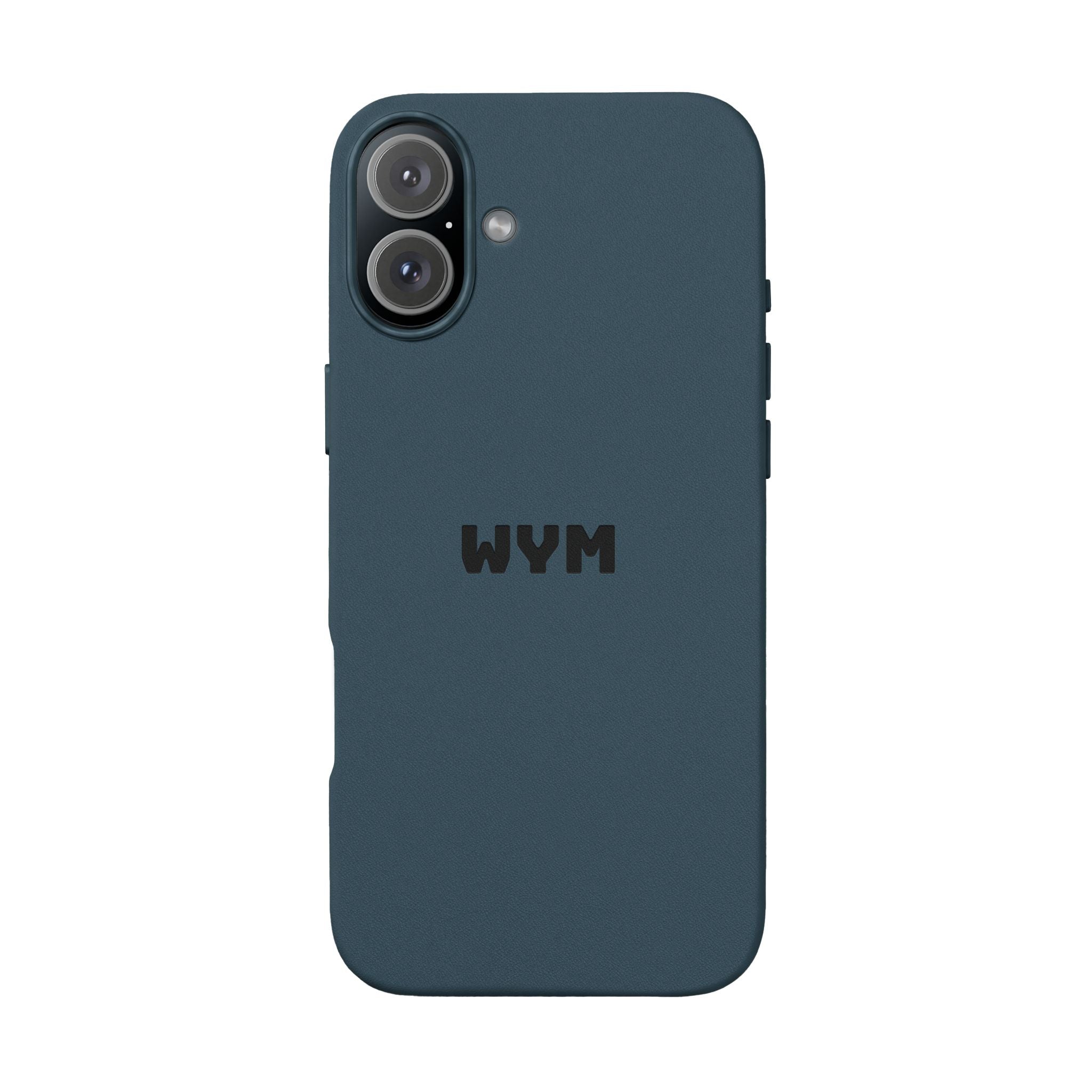 Engraved PU Leather Phone Case – Custom Monogrammed Black Cover