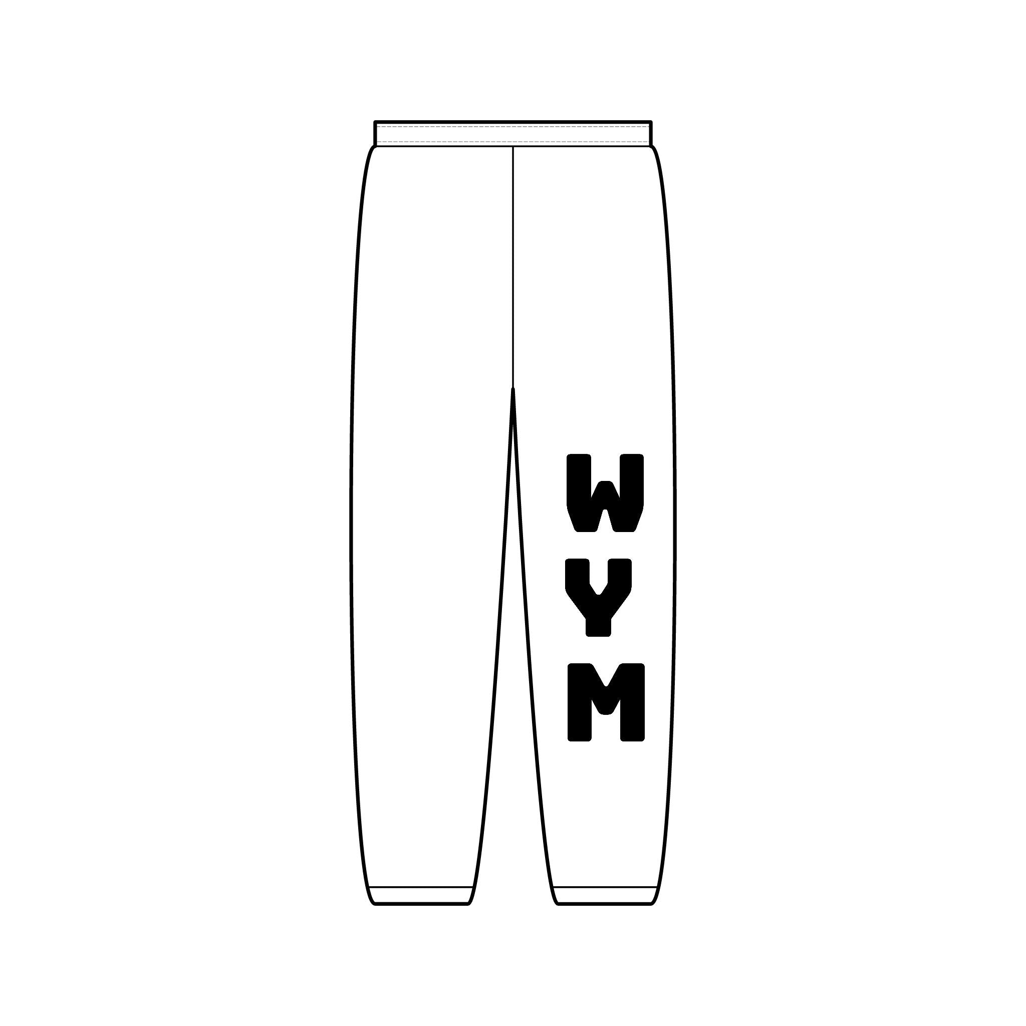 WYM Vertical Logo Sweatpants — Graphic Lounge Joggers