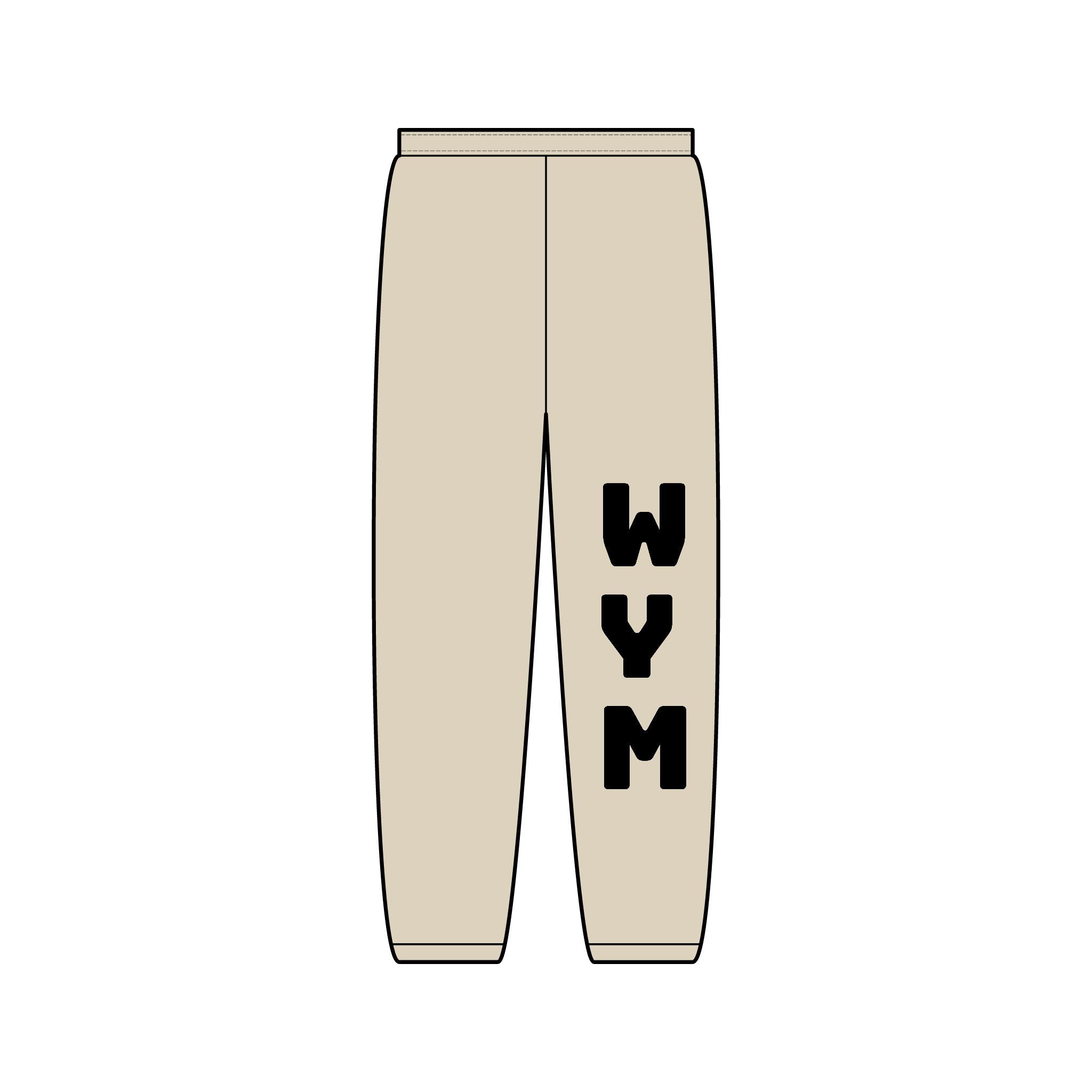 WYM Vertical Logo Sweatpants — Graphic Lounge Joggers