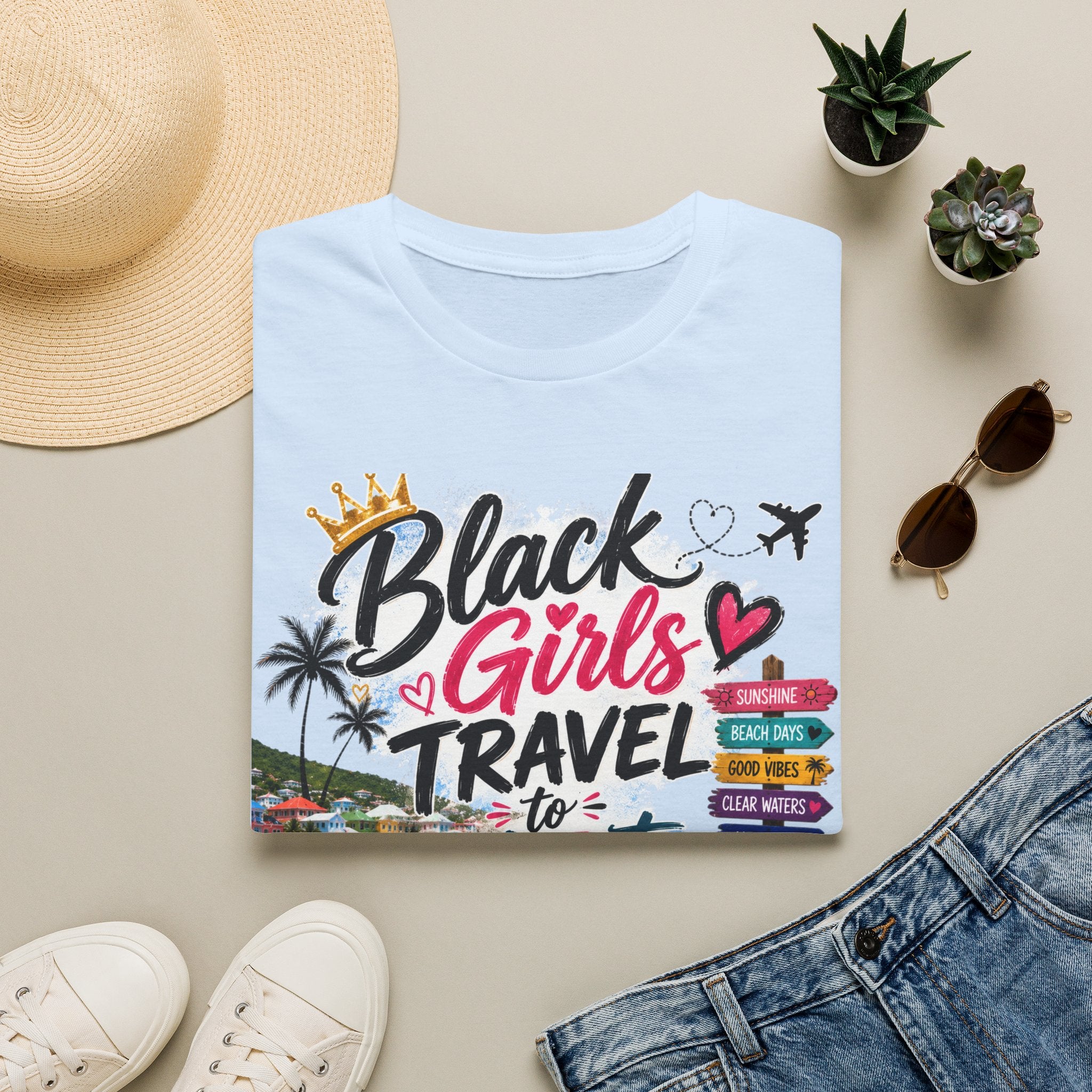Black Girls Travel to St. Maarten Tee