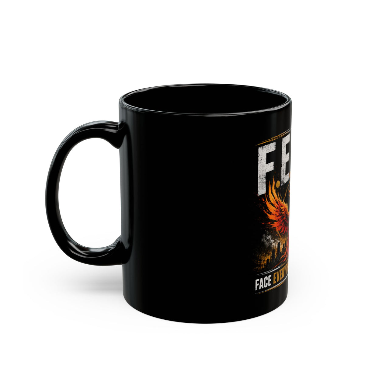 F.E.A.R. Phoenix Mug – Face Everything And Rise Inspirational Coffee Cup