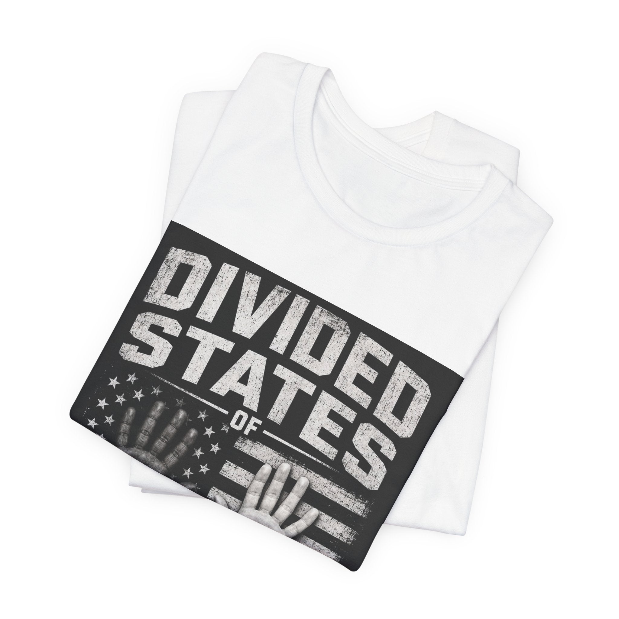 T-Shirt — "Divided States of America" Graphic Tee (Patriotic Social Commentary)