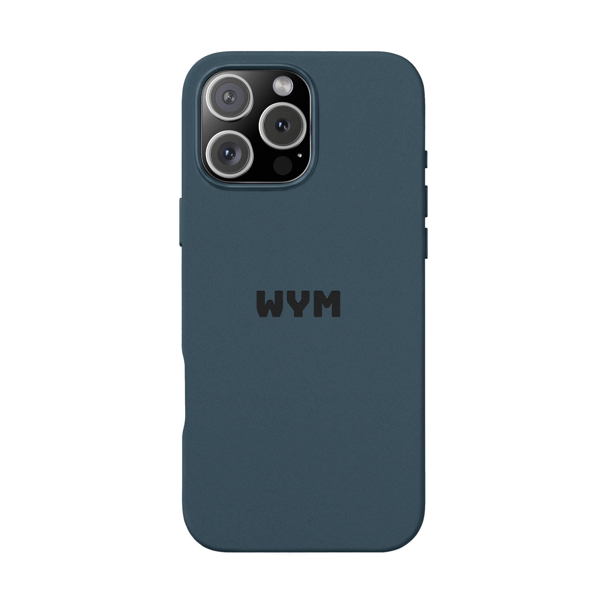 Engraved PU Leather Phone Case – Custom Monogrammed Black Cover