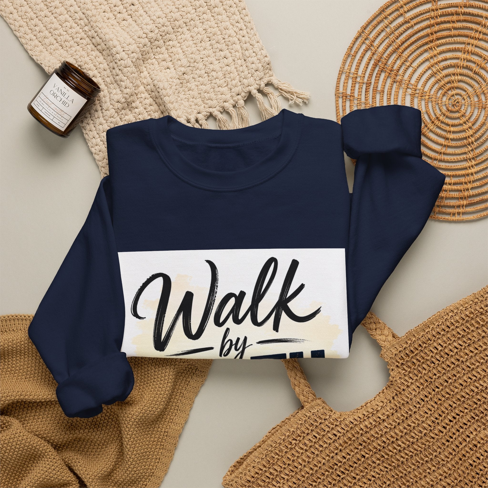Walk by Faith Sweatshirt — Christian Inspirational Crewneck
