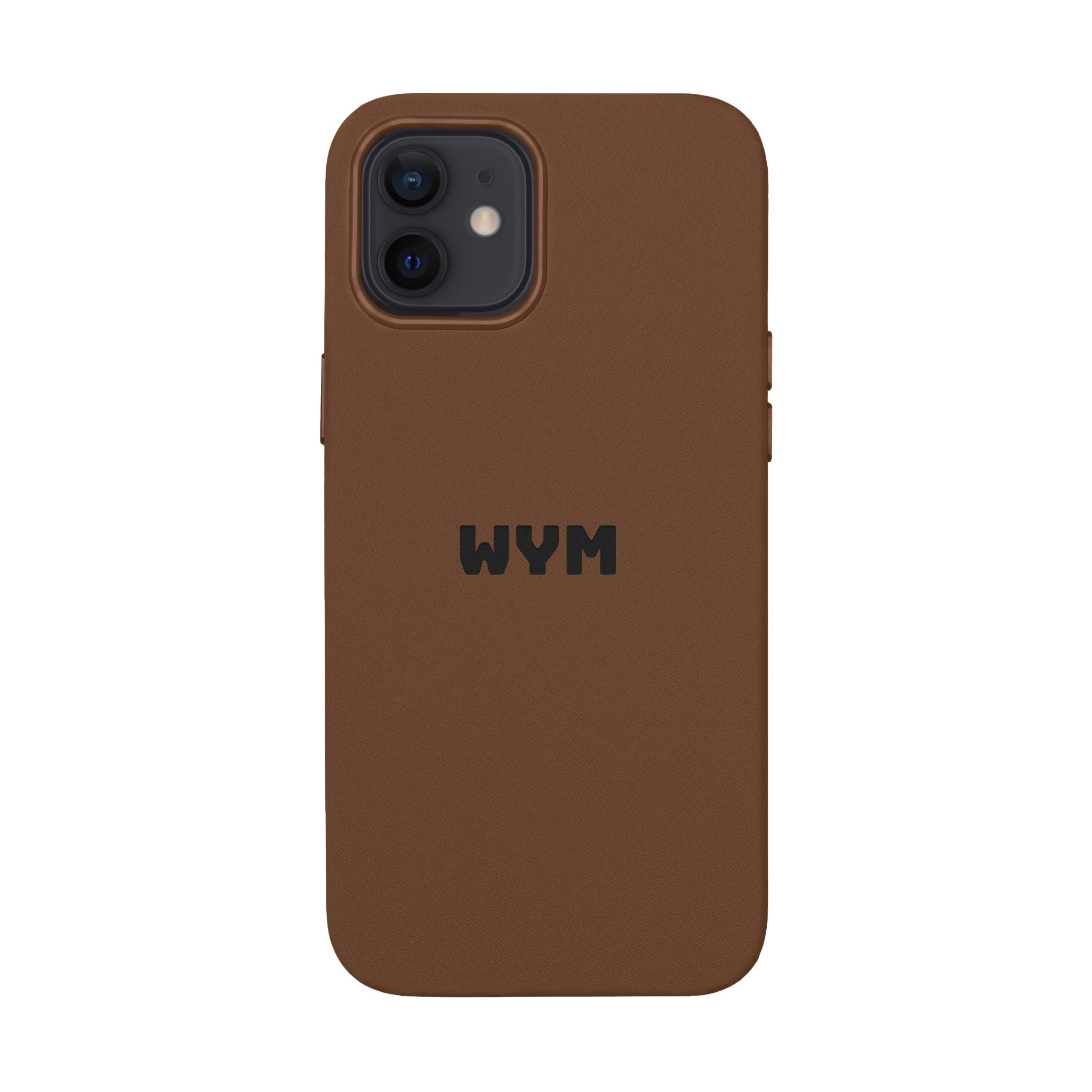 Engraved PU Leather Phone Case – Custom Monogrammed Black Cover