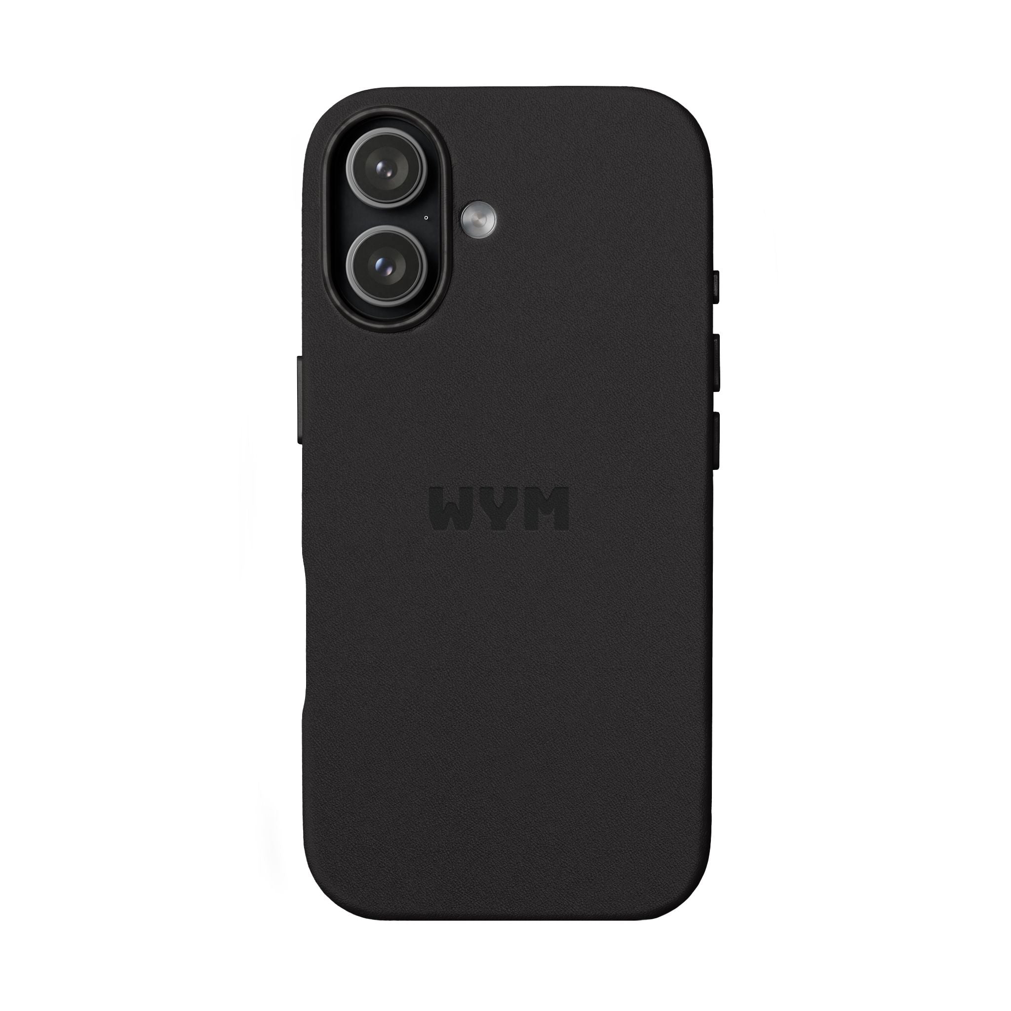 Engraved PU Leather Phone Case – Custom Monogrammed Black Cover