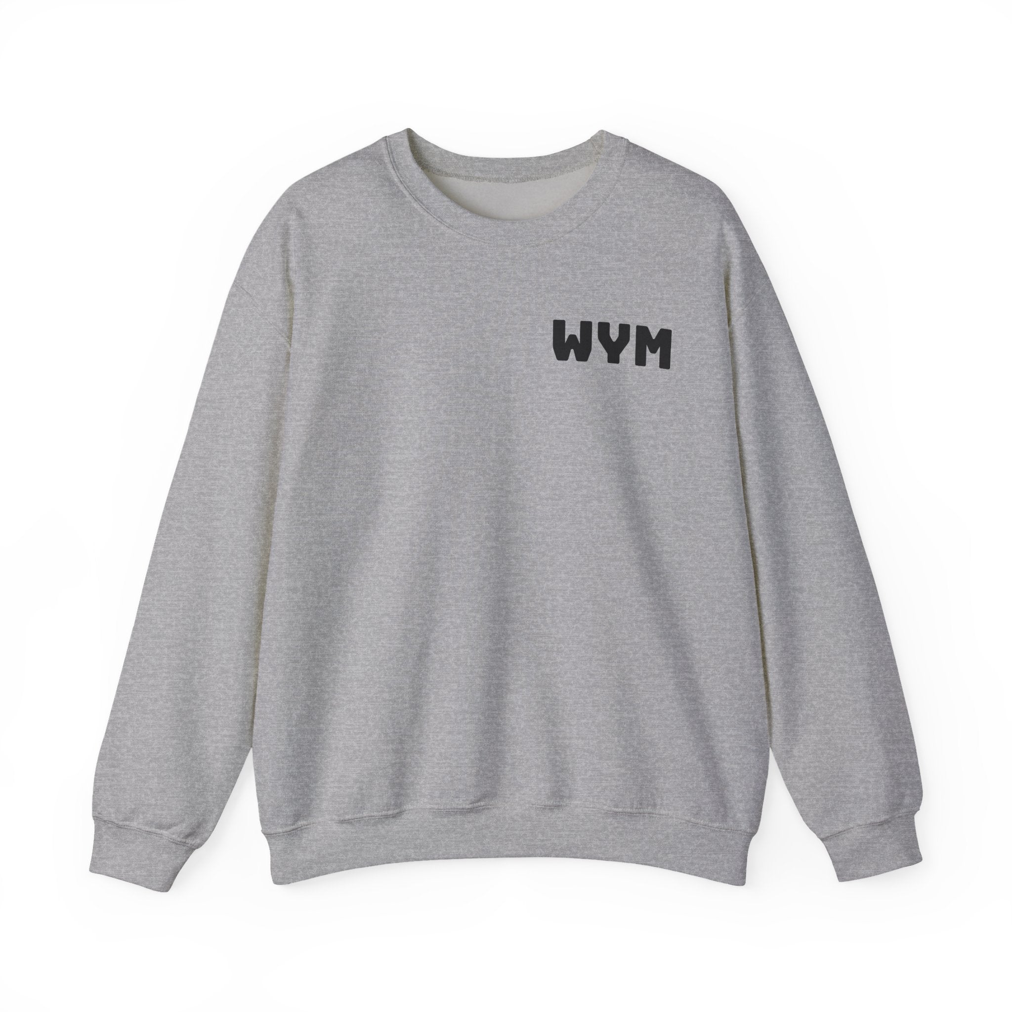 WYM Minimalist Crewneck Sweatshirt — White Casual Pullover