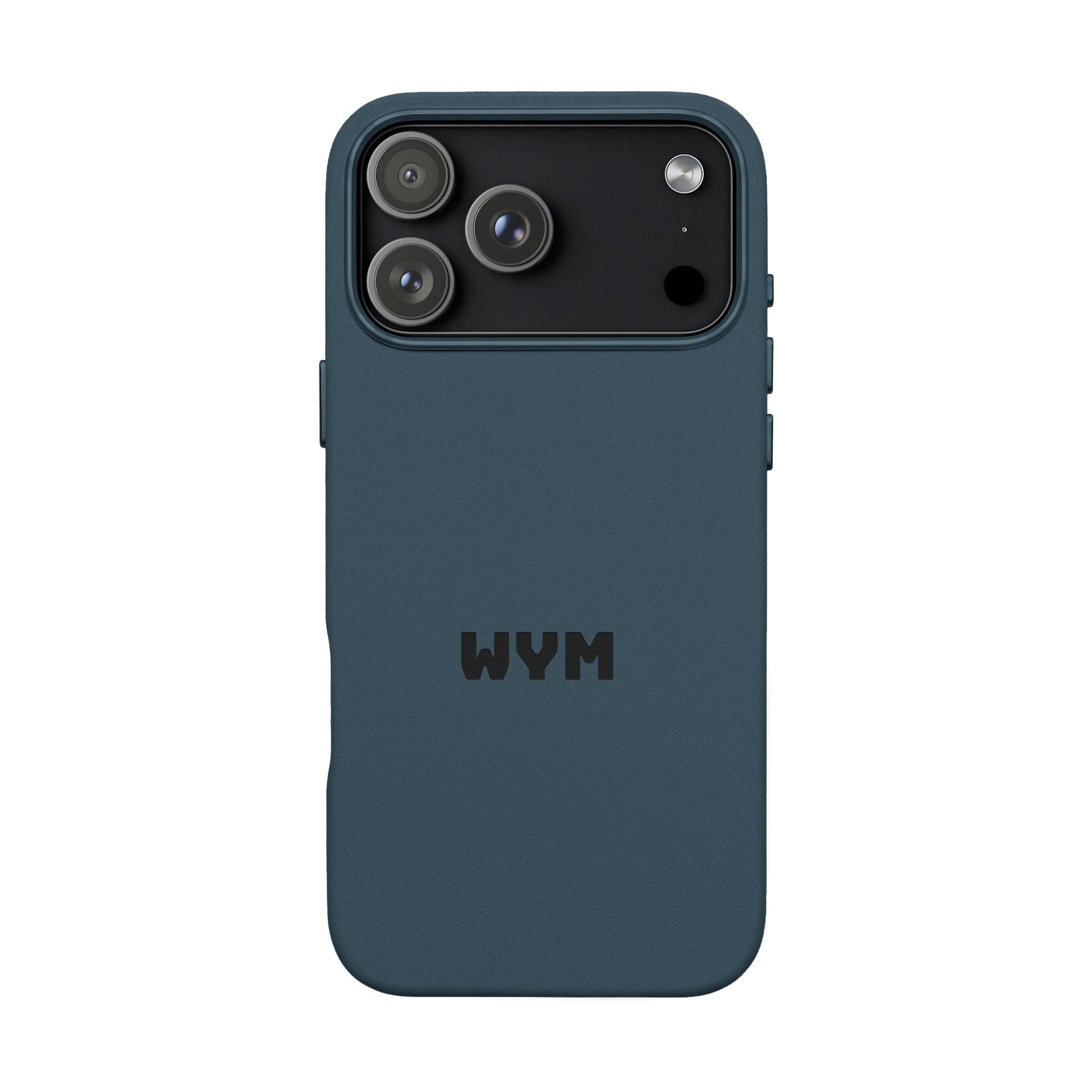 Engraved PU Leather Phone Case – Custom Monogrammed Black Cover