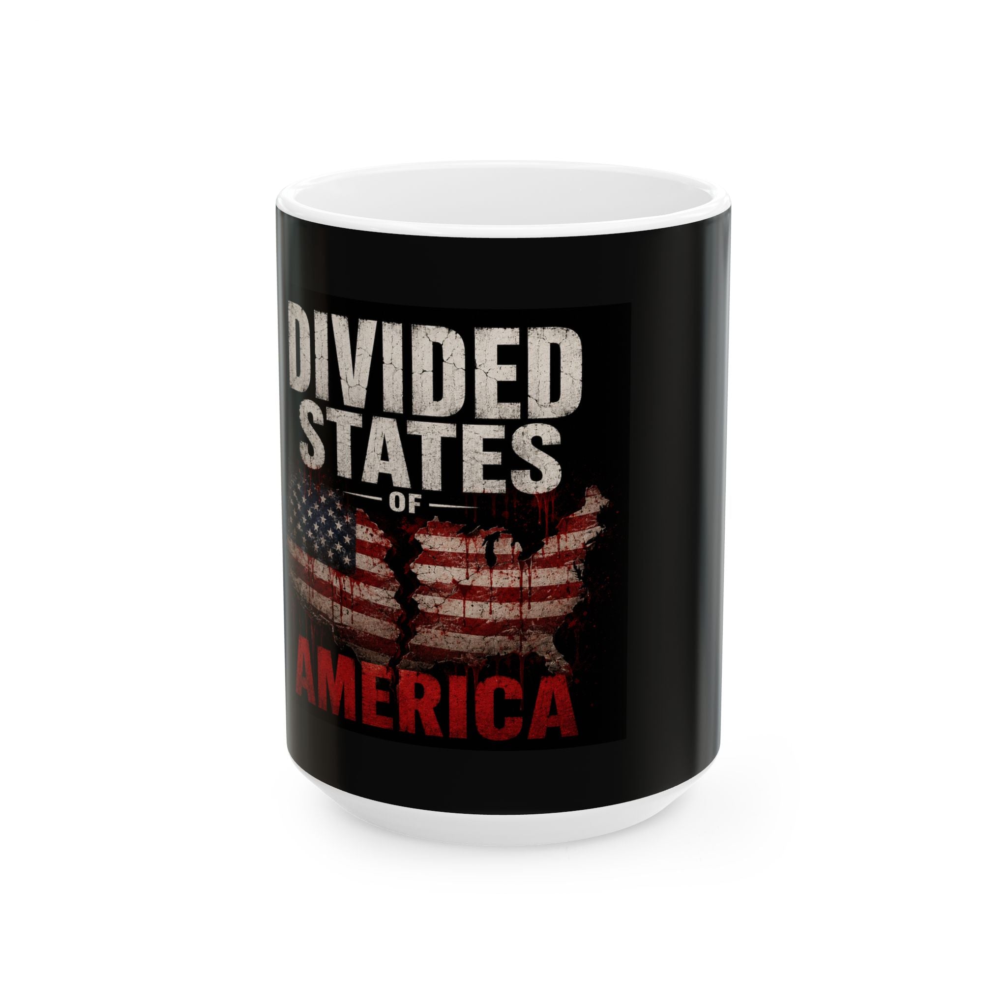 Wear Your Moment Divided States of America Ceramic Coffee Mug – Political Graphic, 11oz & 15oz, BPA-Free