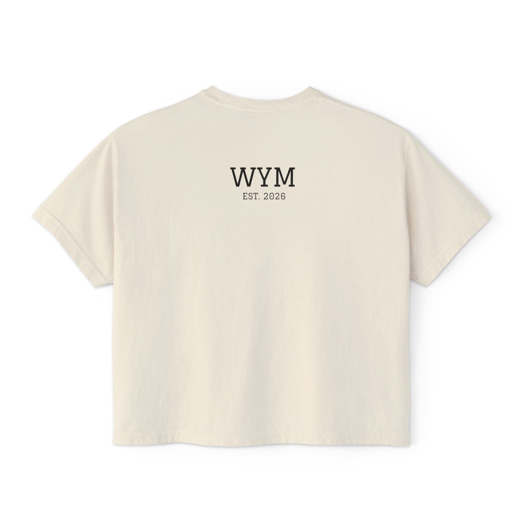 Walk by Faith Women's Boxy Tee — Inspirational Christian Shirt with Sunset Design